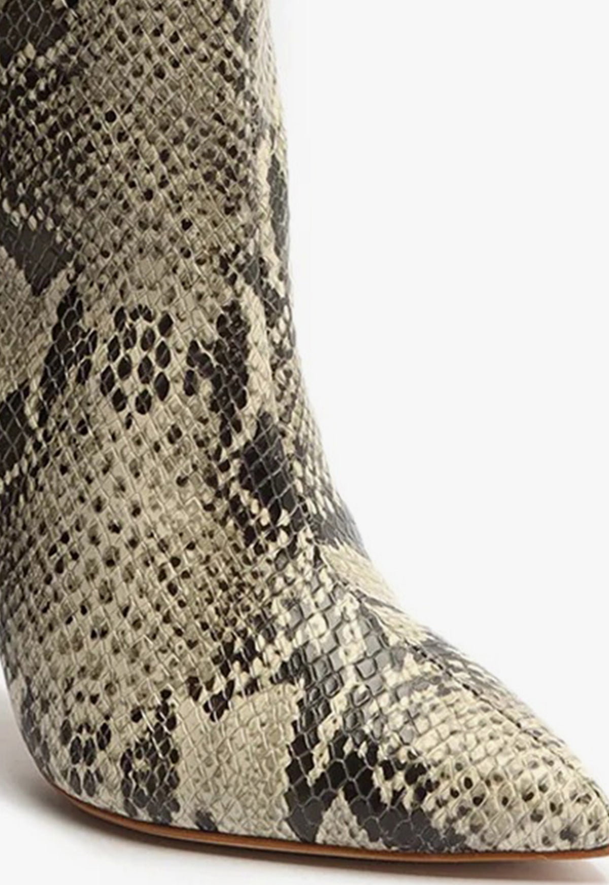Maryana F18 Women's High Heel Boots - Snake Embossed Leather Pointed Toe Stiletto Booties for Night Out, Party & Evening Wear