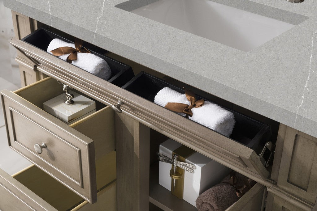 James Martin Vanities Bristol Collection 36 Inch Single Bathroom Vanity in Whitewashed Walnut with Countertop Options - Perfect for Modern Bathroom Renovations and Home Upgrades