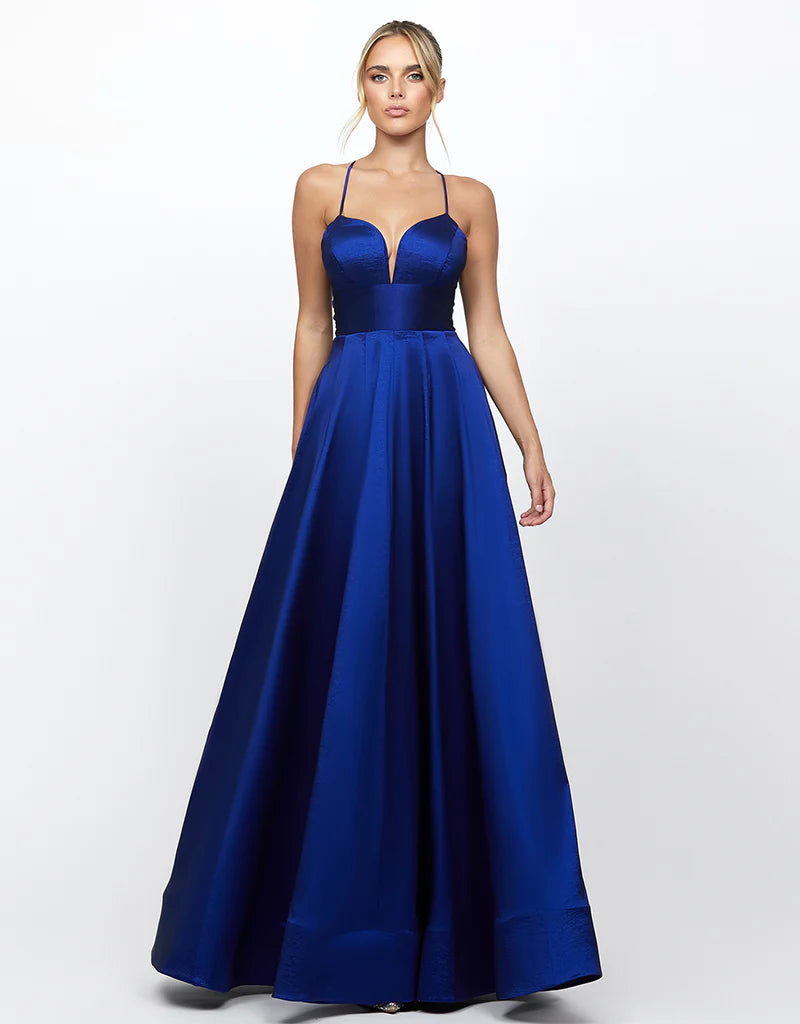 Lola Strappy Back Gown - Elegant Evening Dress for Women | Formal Gowns for Prom, Wedding, Cocktail Party & Special Occasions