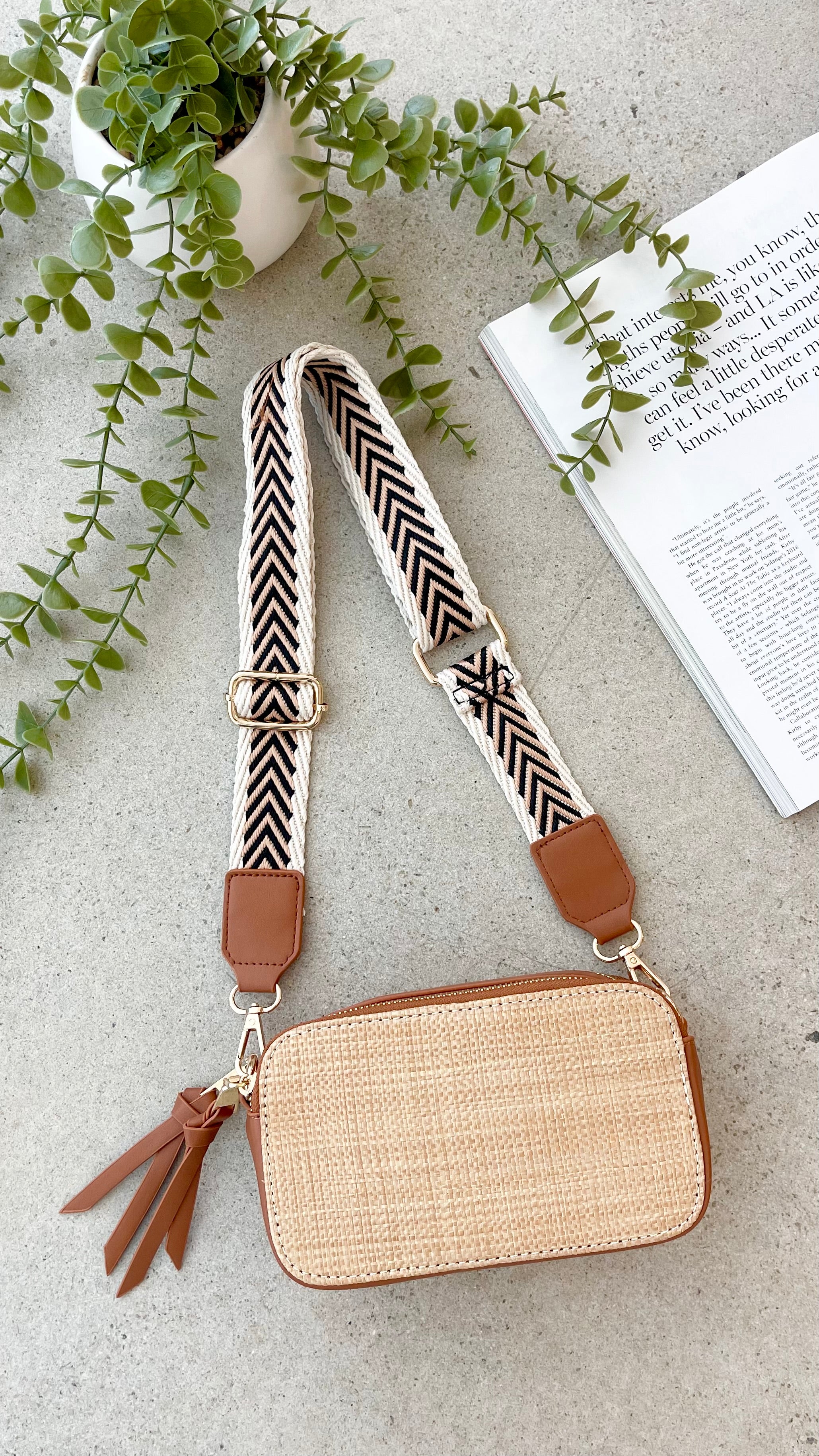 Callie Bag in Tan & Natural - Stylish Crossbody Purse for Women | Perfect for Work, Travel & Everyday Use
