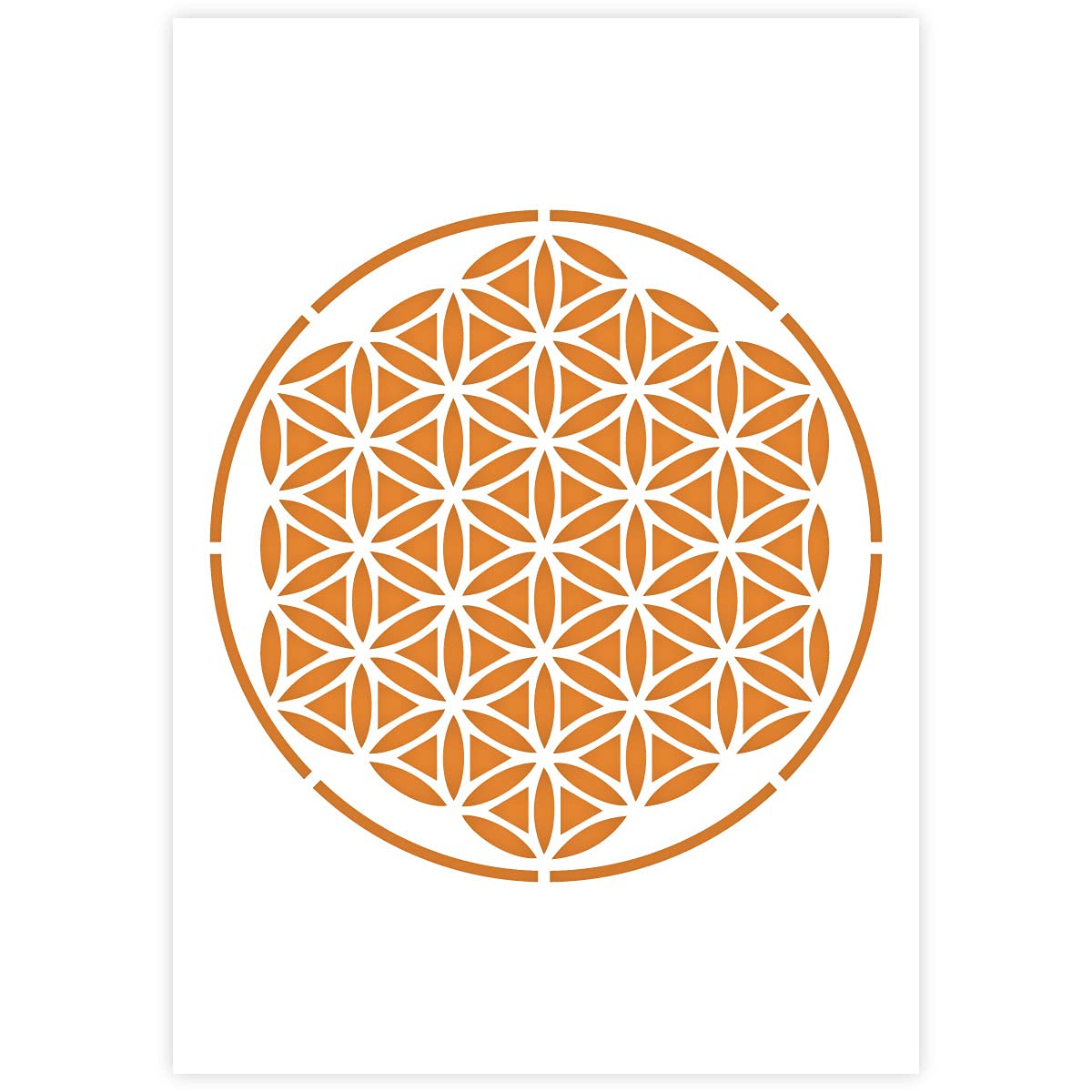 QBIX Mandala Stencil A5 Size - Reusable DIY Stencil for Painting on Furniture, Walls, Floors - Perfect for Home Decor, Crafts, Arts & Baking - Great for Wall Art, Furniture Makeovers & Creative Projects