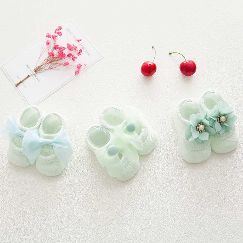 Non-Slip Baby Princess Cotton Socks for Girls - Soft & Comfortable for Playtime, Parties & Everyday Wear