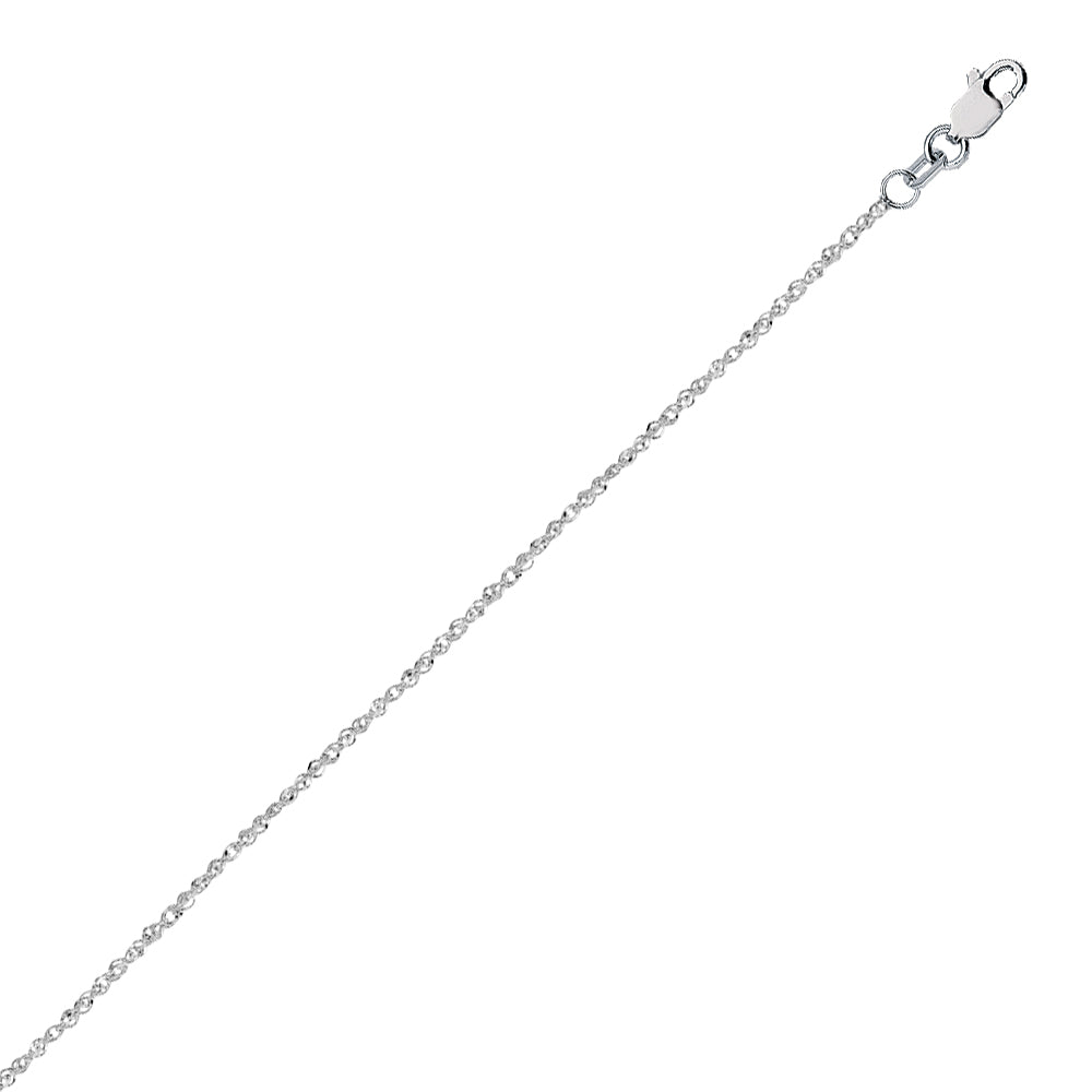 14K Gold Singapore Sparkle Chain Necklace for Women - Elegant Dainty Layering Jewelry Gift for Birthday, Anniversary & Valentine's Day | Perfect for Everyday Wear, Date Nights & Special Occasions