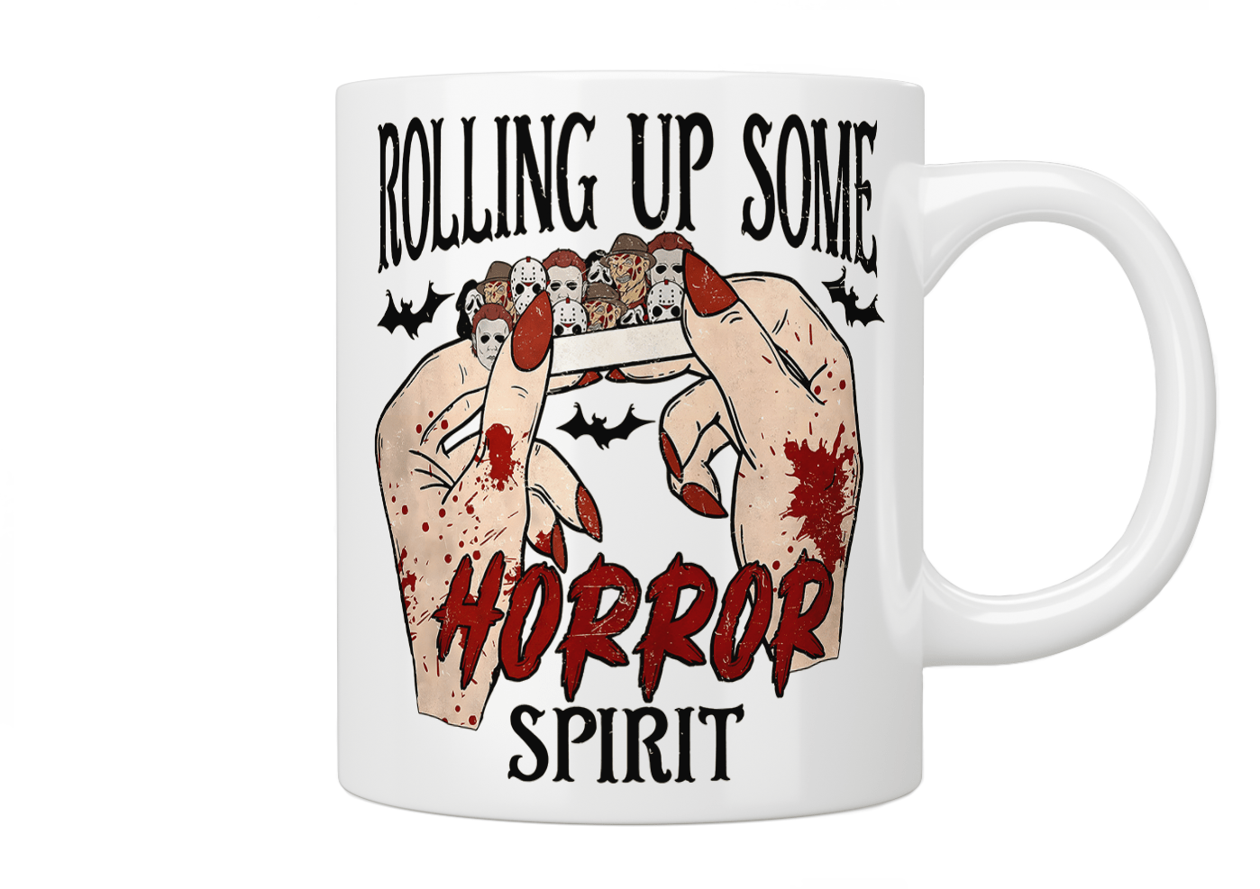 Horror Spirit Mug - Spooky Halloween Coffee Cup with Handle, Perfect for Coffee, Tea & Hot Drinks - Great for Halloween Parties, Gifts & Horror Fans