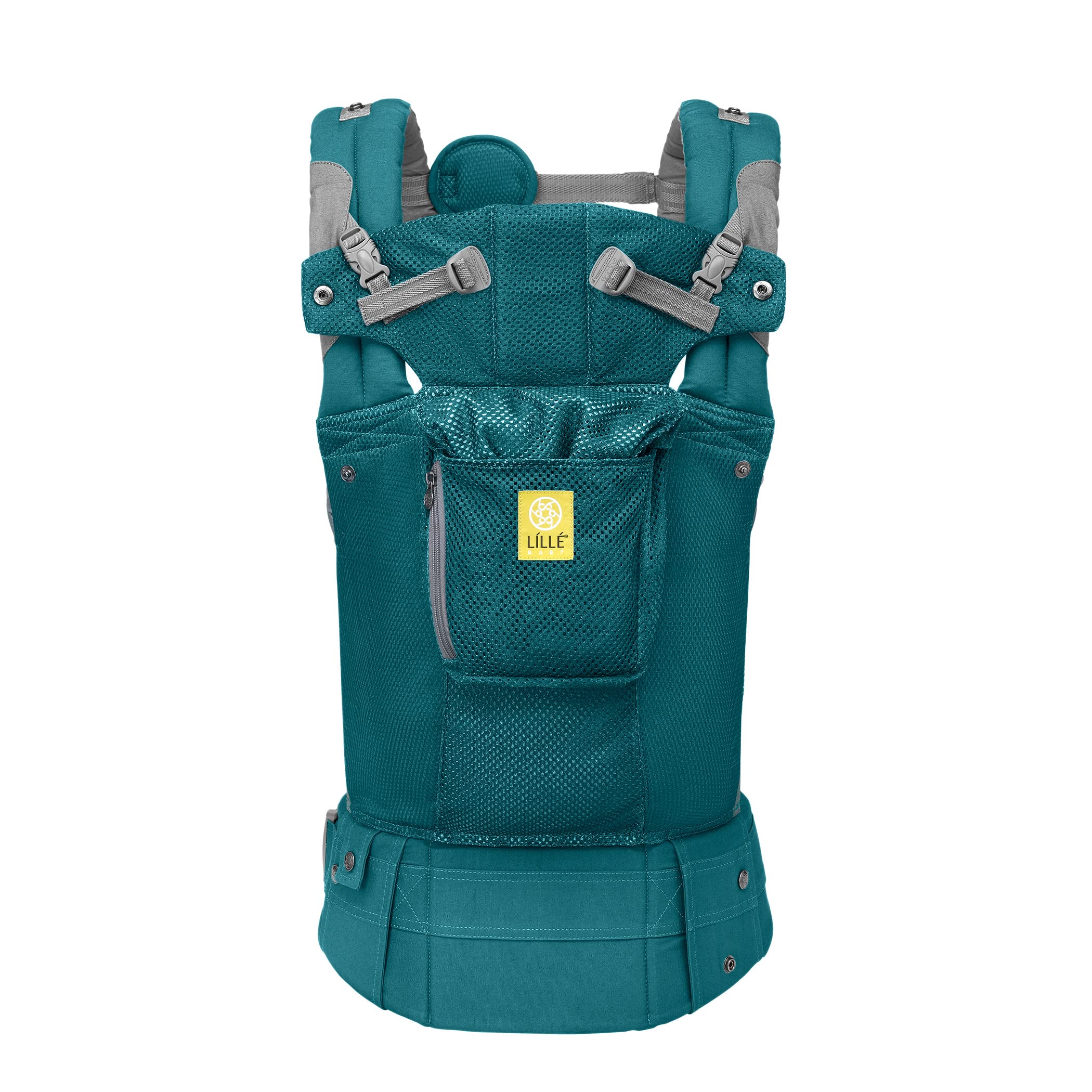 LÍLLÉbaby Complete Airflow Ergonomic 6-in-1 Baby Carrier for Newborn to Toddler (7-45 lbs) - Adjustable Lumbar Support, 360° Carrying Positions, Breathable Mesh - Pacific Coast | Perfect for Hiking, Shopping & Hands-Free Parenting