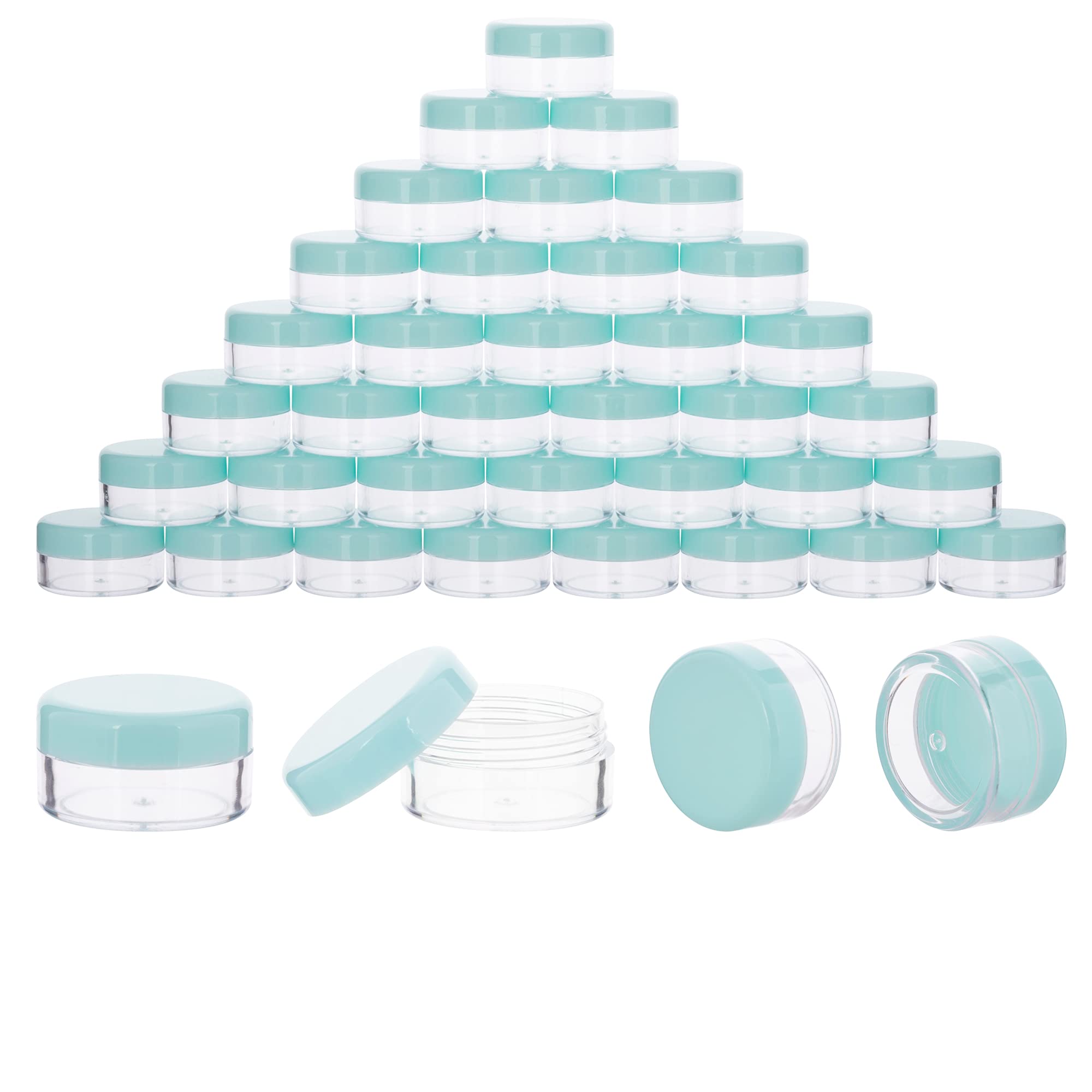 40Pcs 10 Gram BPA-Free Plastic Cosmetic Containers with Lids - Travel-Sized Jars for Lotion, Cream, Toner, Lip Balm & Makeup Samples (10g-40pcs, Green) | Perfect for DIY Beauty Products, Travel Toiletries & Sample Packaging