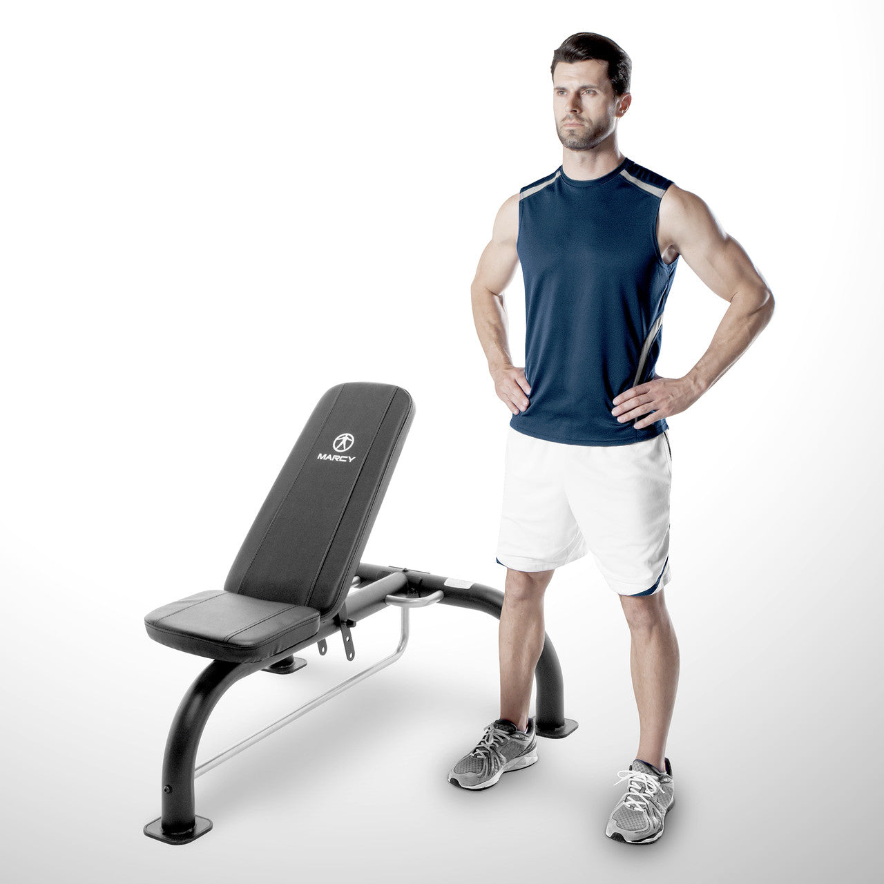 Marcy Utility Bench SB-10900 - Adjustable Weight Bench for Home Gym, Strength Training & Full Body Workout - Perfect for Small Spaces & Compact Home Gyms