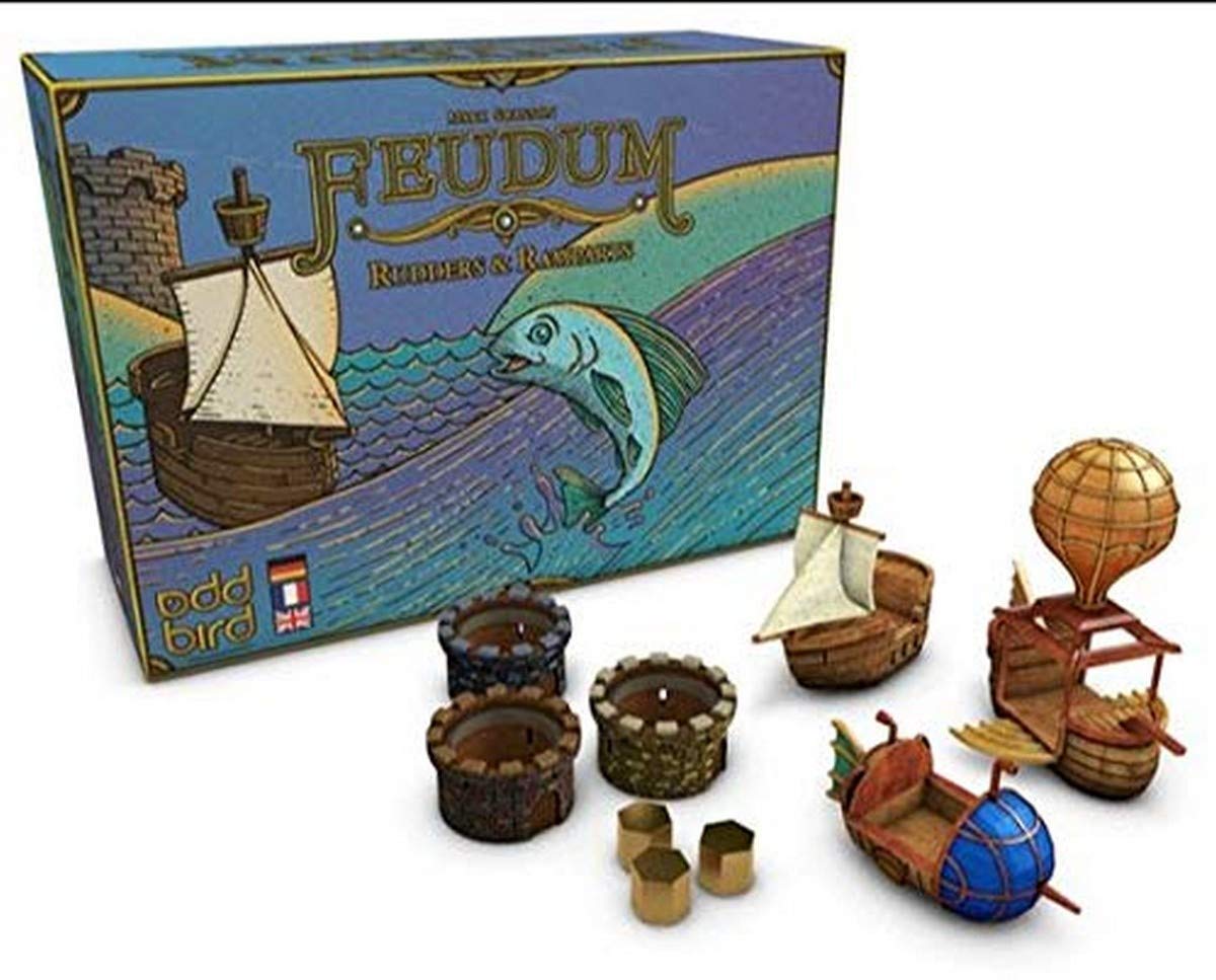 Feudum - Rudders & Ramparts Expansion Board Game by Odd Bird Games | Strategic Medieval Adventure Game for Adults & Teens | Perfect for Game Nights & Family Gatherings