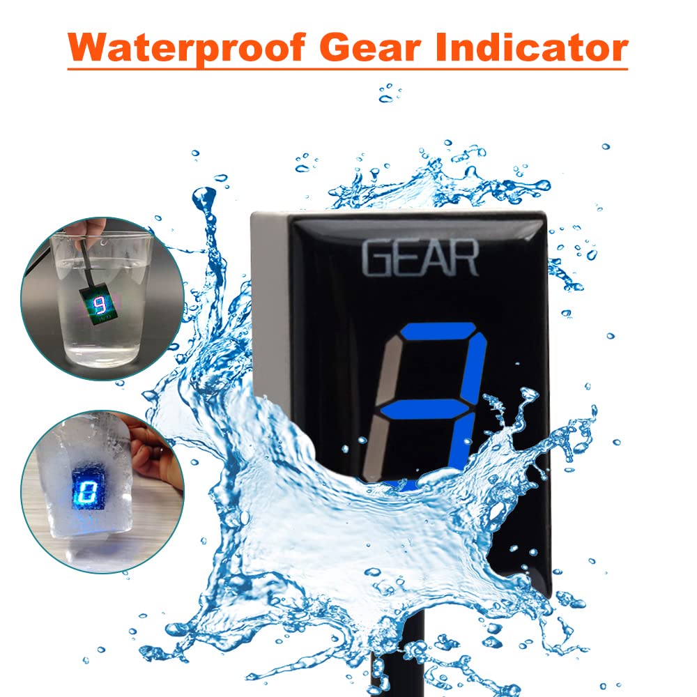 6-Speed Digital Motorcycle Gear Indicator - Waterproof for Yamaha - Perfect for Off-Road & Street Riding