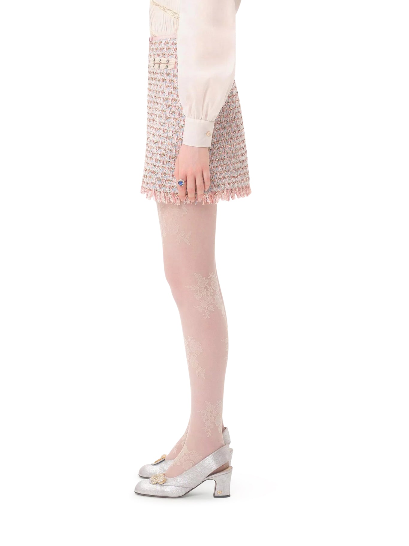 Embroidered Floral Skirt for Women - Elegant A-Line Midi Skirt with High Waist - Perfect for Casual Outfits, Office Wear & Summer Dresses
