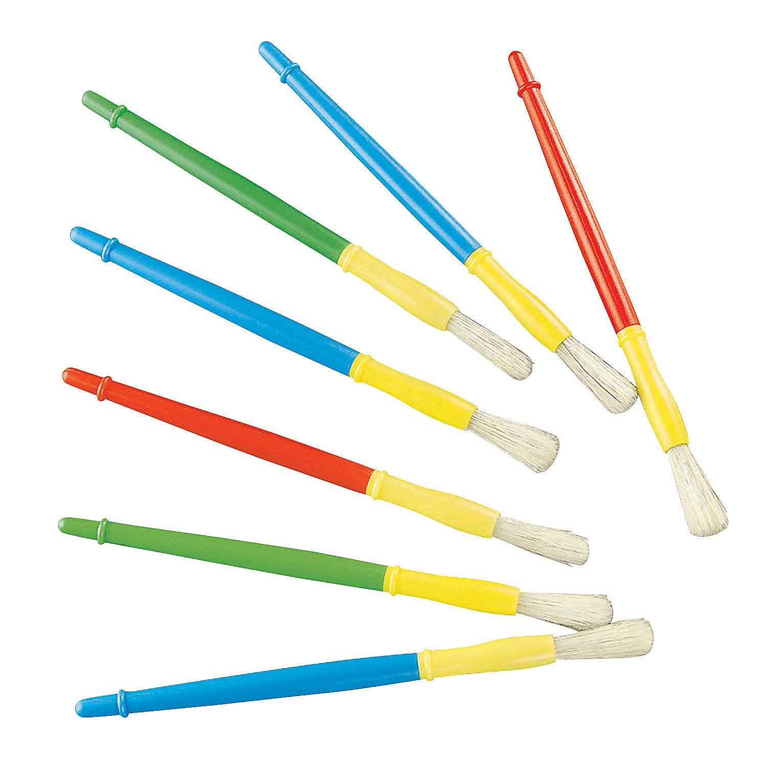 Chubby Paint Brushes Set of 12 - Kids Art Supplies for Educational & Learning Activities - Perfect for Classroom, Home School & DIY Craft Projects