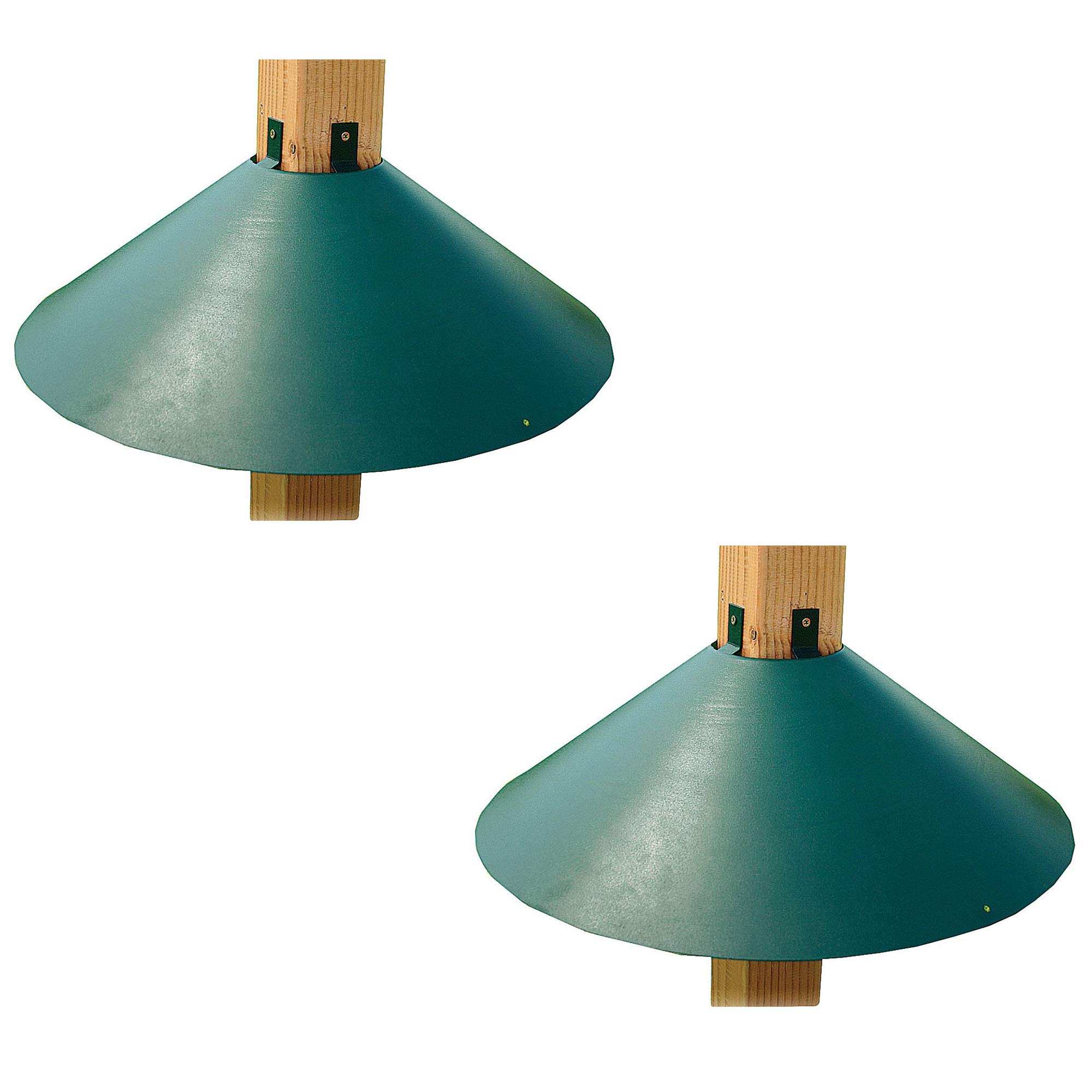 Woodlink Metal Wrap Around Bird House & Feeder Squirrel Baffle Guard - 4x4 Inch Pole Post Protector (2 Pack) - Durable Outdoor Wildlife Protection for Backyard Birdwatching & Garden Decor