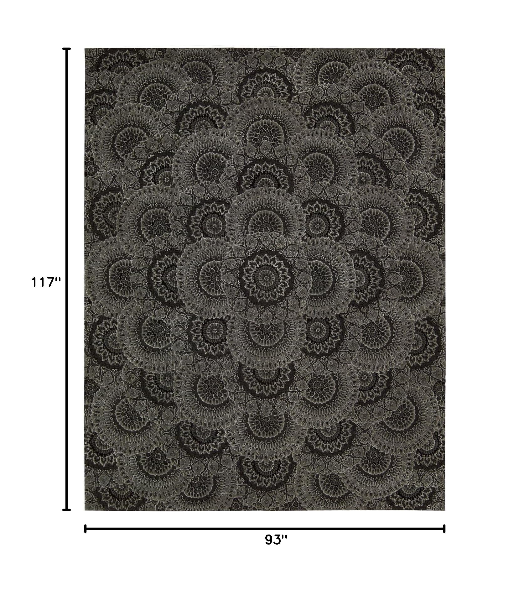 Nourison 2000 Traditional Black/Grey 7'9