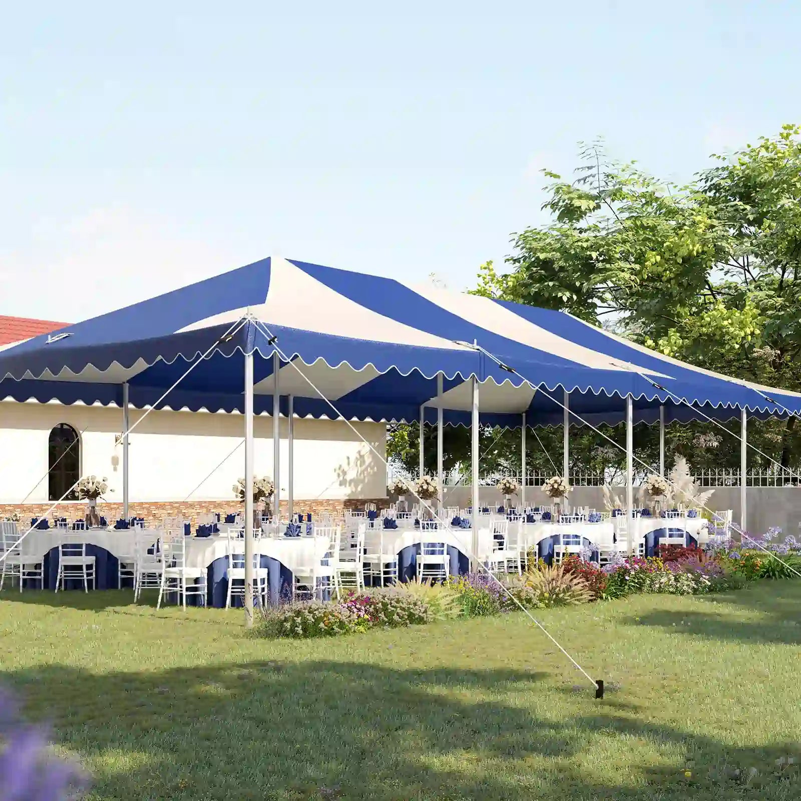 Quictent Heavy Duty Fire Retardant Pole Tent - Waterproof Party Canopy for Outdoor Events, Weddings & Camping