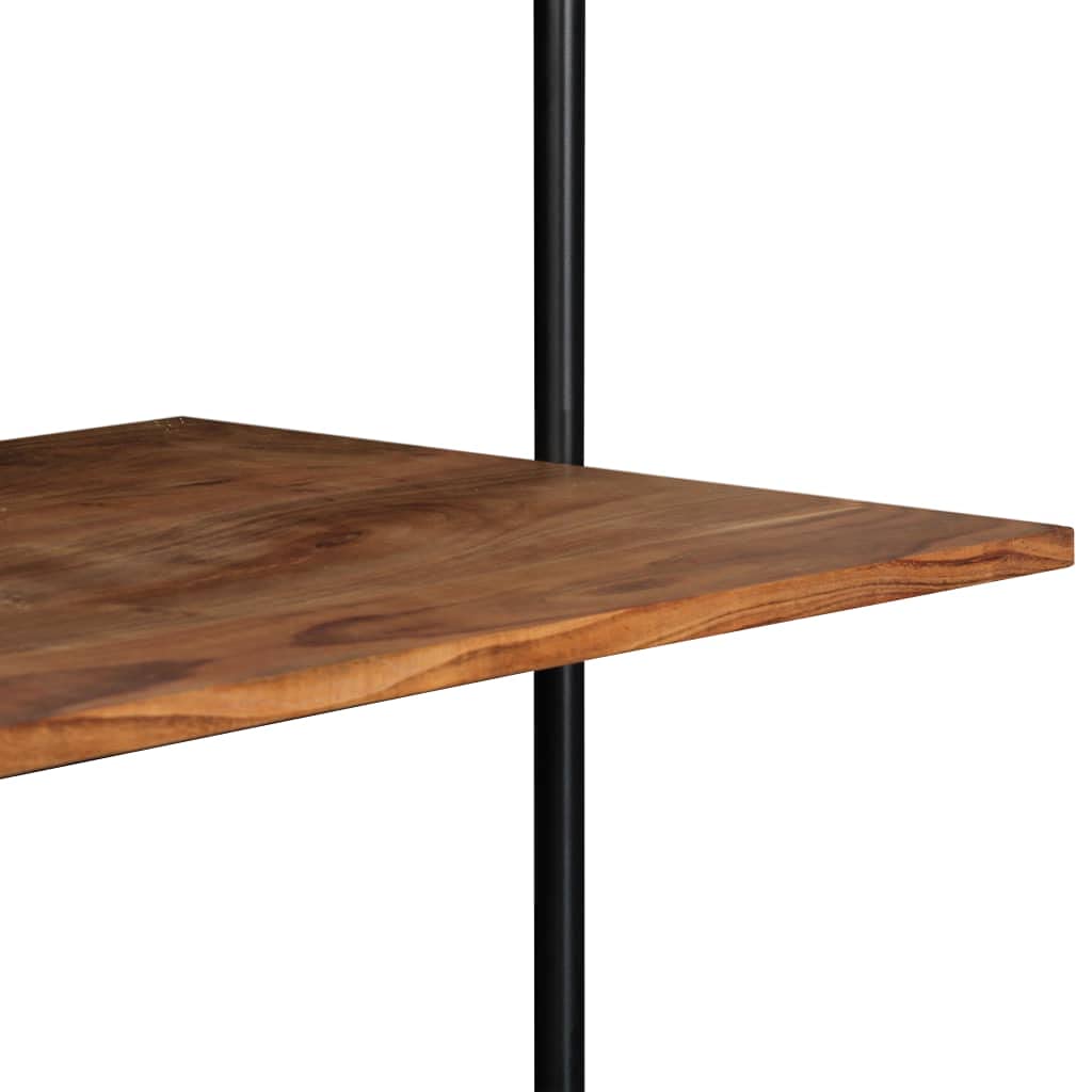 Solid Acacia Wood Wall Mounted Floating Desk with 2 Drawers & Shelf - Space Saving Writing Table for Bedroom, Living Room, Study or Balcony - Perfect for Small Spaces, Home Office & Modern Interior Design