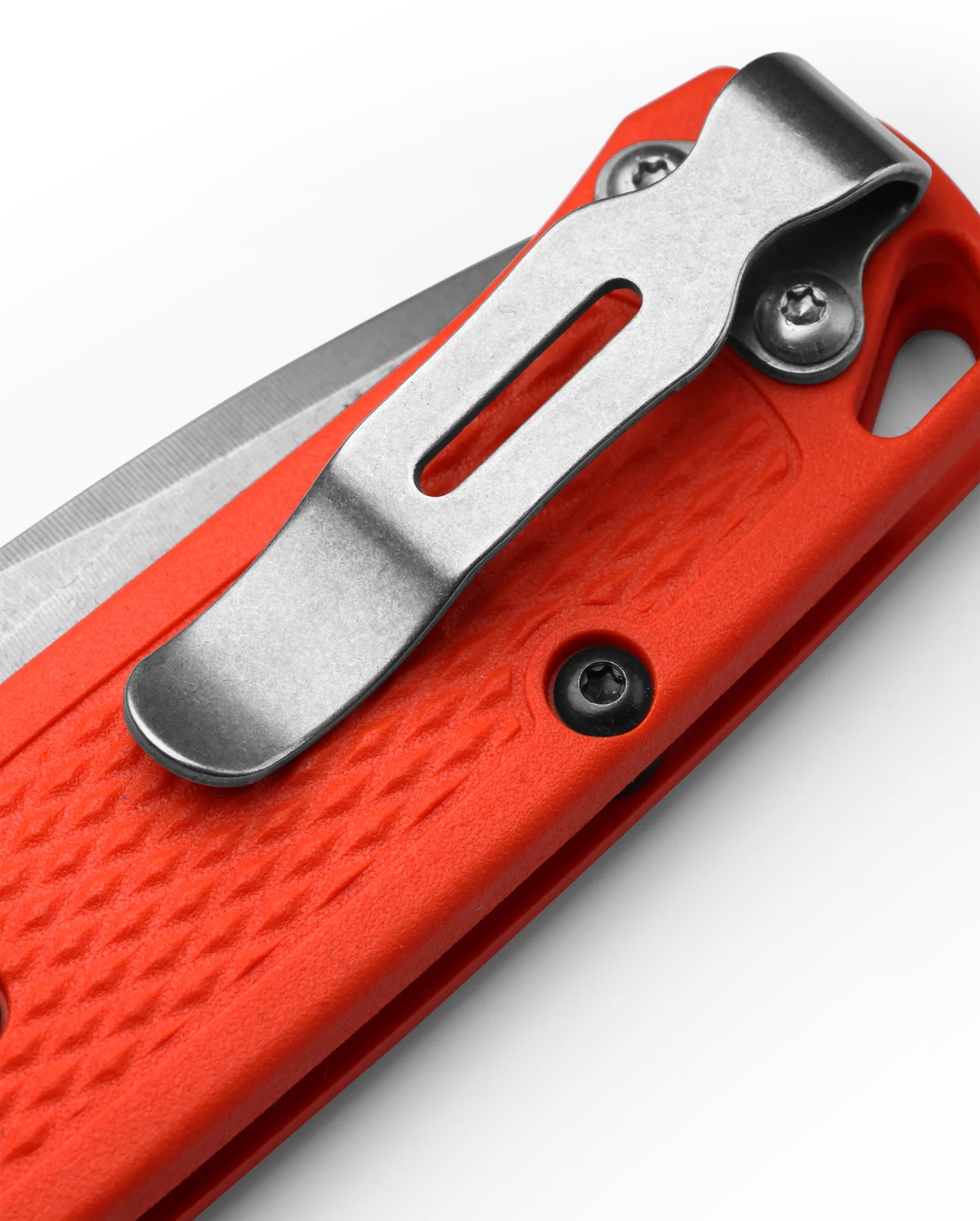 Benchmade 533-04 Mini Bugout Ultra Lightweight EDC Knife - Satin Drop Point Blade, Mesa Red Grivory Handles - Perfect for Camping, Hiking & Everyday Carry