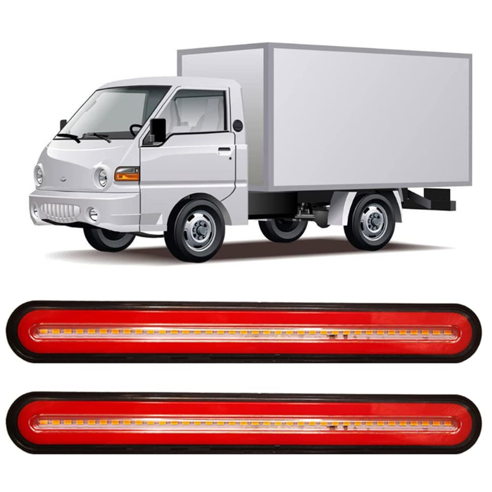 AIVYNA 2Pcs LED Trailer Tail Lights - Waterproof RV Boat Truck Stop Turn Signal Brake Lights with Neon Glow for Safe Night Driving & Towing