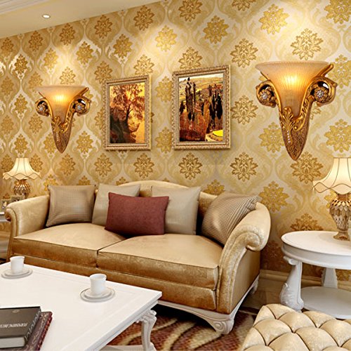 European Gold Resin Cavel Dining Room Wall Lamps - Classic Bedside Bedroom Wall Lights for Living Room, Balcony & Aisle - Elegant Wall Lighting Fixtures for Home Decor, Romantic Ambiance & Interior Design