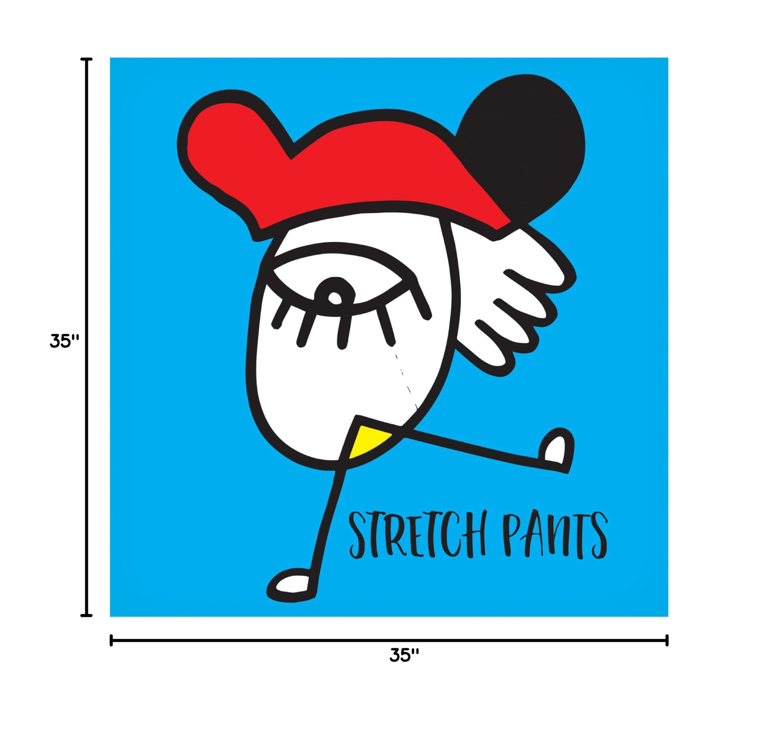 Trademark Fine Art 'Stretch Pants' Canvas Art Print by Oodlies - Modern Home Decor for Living Room, Bedroom & Office