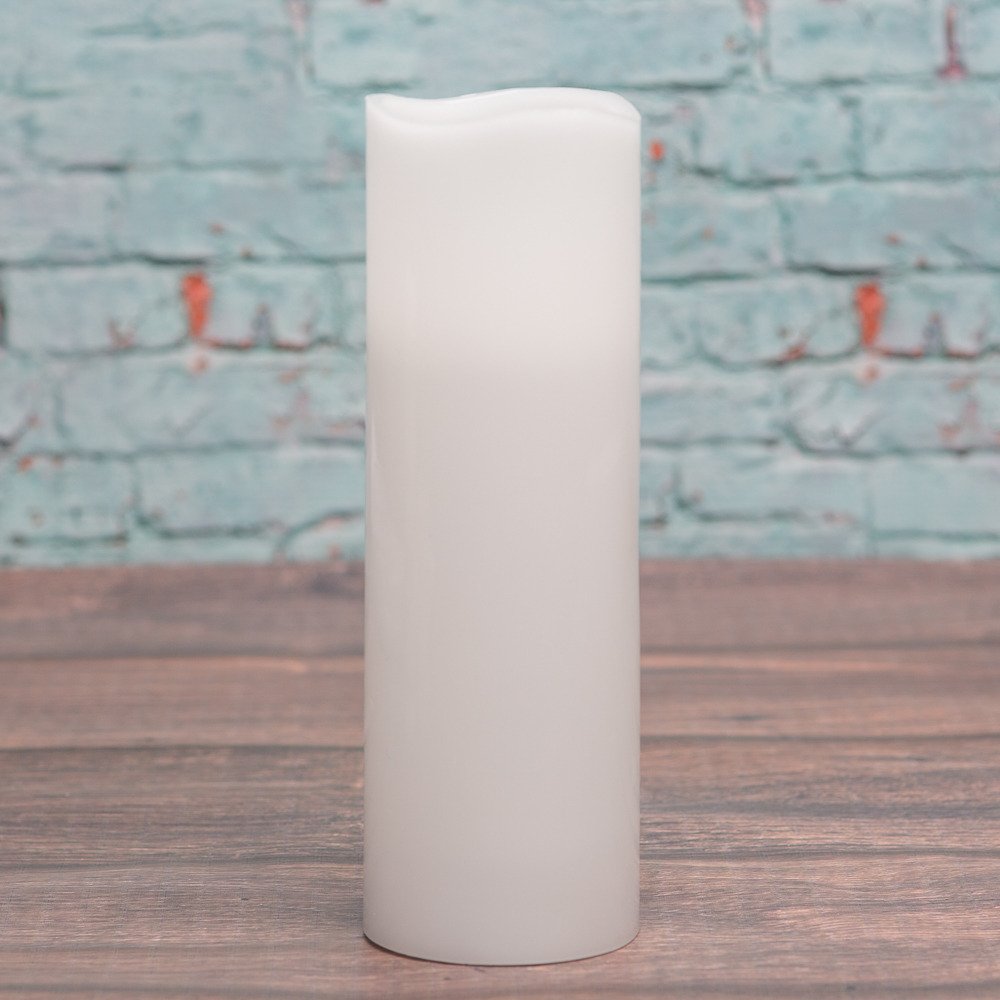 Richland Wavy Top Flameless LED Pillar Candles - Set of 6 White 3