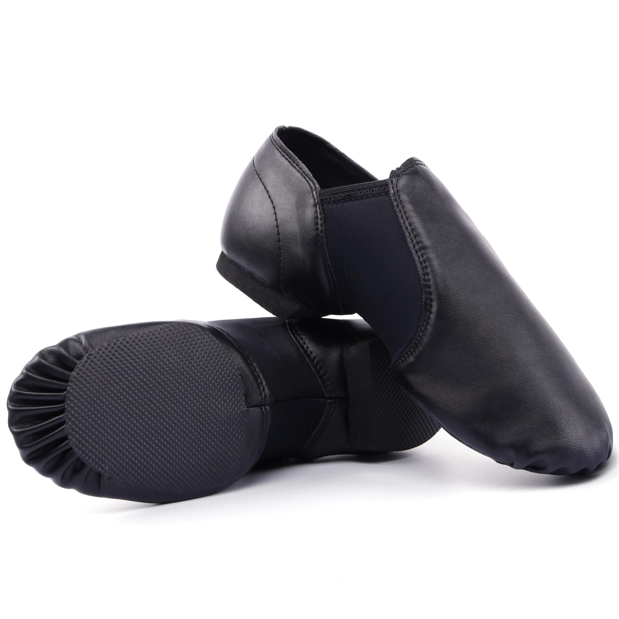 Linodes PU Leather Jazz Shoes for Girls and Boys - Slip On Dance Shoes for Toddler, Little Kid & Big Kid - Perfect for Ballet, Jazz Dance, and Performance Practice