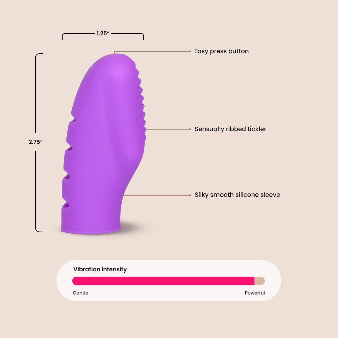 Shane's World Finger Tingler - Rechargeable Finger Vibrator for Women & Couples - Waterproof & Ultra-Quiet Clitoral Stimulator - Perfect for Foreplay & Sensual Massage