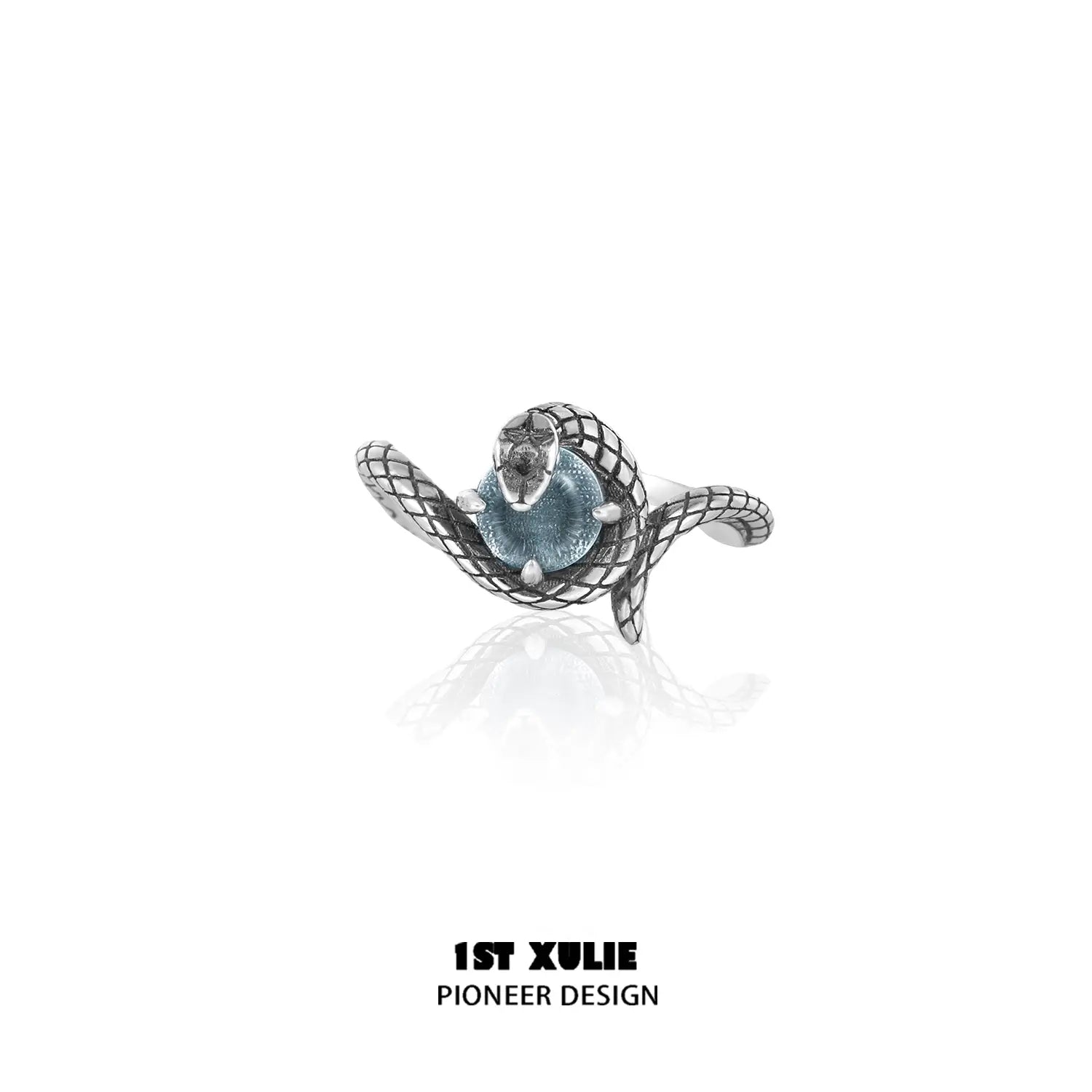 S925 Sterling Silver Snake Bite Energy Crystal Couple Rings for Men & Women - Perfect for Romantic Gifts, Anniversary, and Spiritual Healing Jewelry