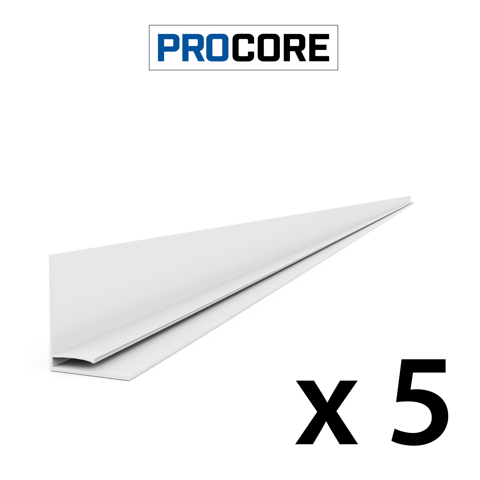 8 ft. PROCORE PVC Top Trim Pack - Durable and Flexible for Home Improvement, DIY Projects, and Construction Use
