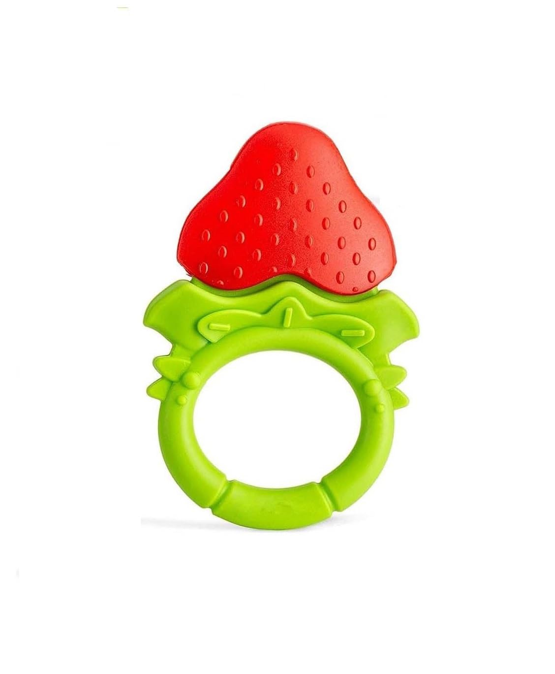 Kritiu Banana Shape Baby Brush & Fruit Teether Set - Soft Silicone Teething Toy for Infants | BPA-Free, Non-Toxic & Easy to Clean | Perfect for Soothing Sore Gums & Oral Hygiene (Yellow & Red) - Ideal for Home, Travel & Daycare Use
