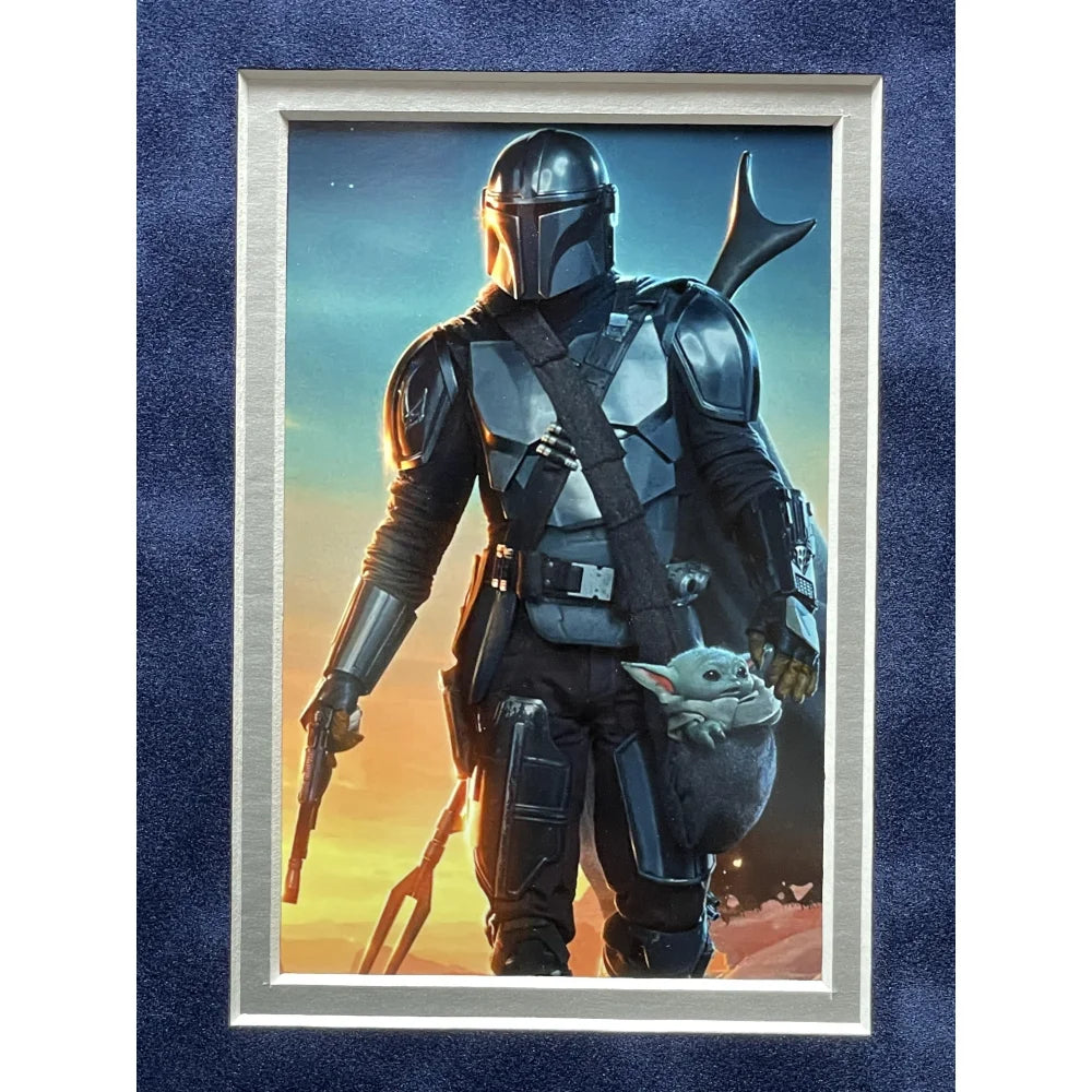 Pedro Pascal Autographed The Mandalorian 8x10 Photo - Framed Collectible with Topps COA - Perfect for Star Wars Fans & Memorabilia Collectors