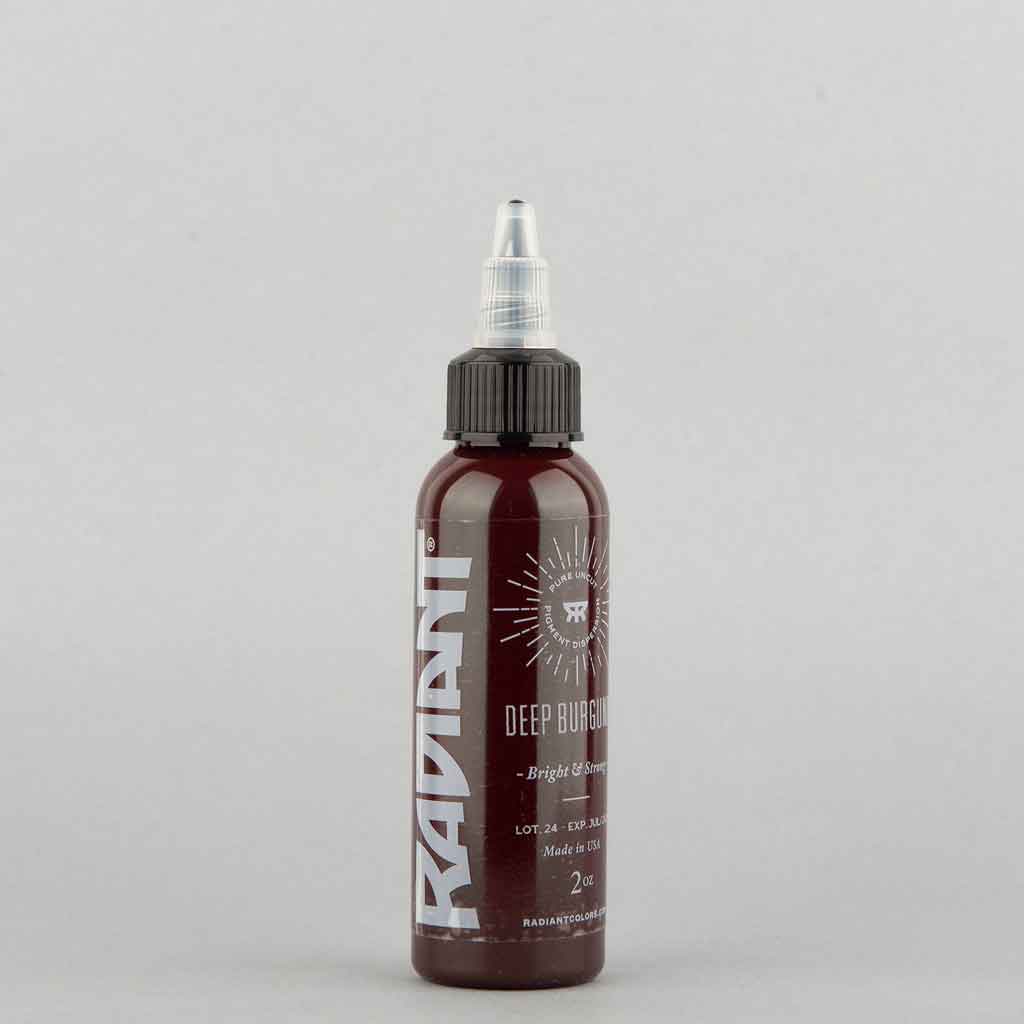 Premium Deep Burgundy Tattoo Ink - 1 oz Bottle for Professional Tattoo Artists | Long-Lasting Vibrant Color | Ideal for Sleeves, Portraits & Body Art