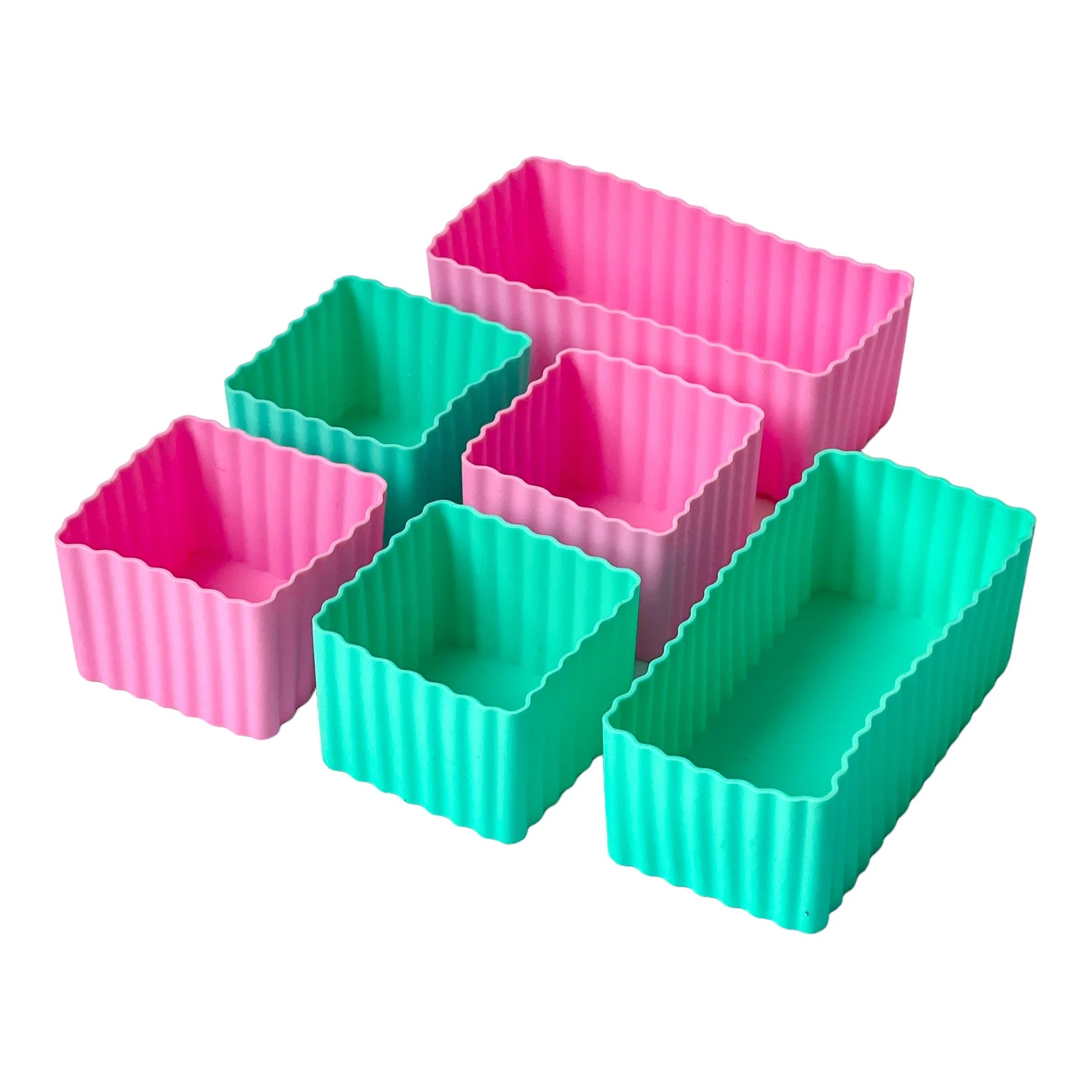 Yumbox Mini Silicone Bento Cups - 6 Pack Reusable Food Containers for Kids Lunch Box, Meal Prep & Snack Storage - BPA-Free Leakproof Silicone Dividers for School, Office & Picnic