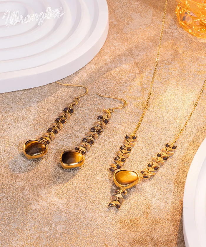 Wrangler Demeter's Heart Necklace and Earrings Set - Sterling Silver Greek Goddess Jewelry for Women - Perfect for Valentine's Day, Anniversary, and Romantic Date Nights