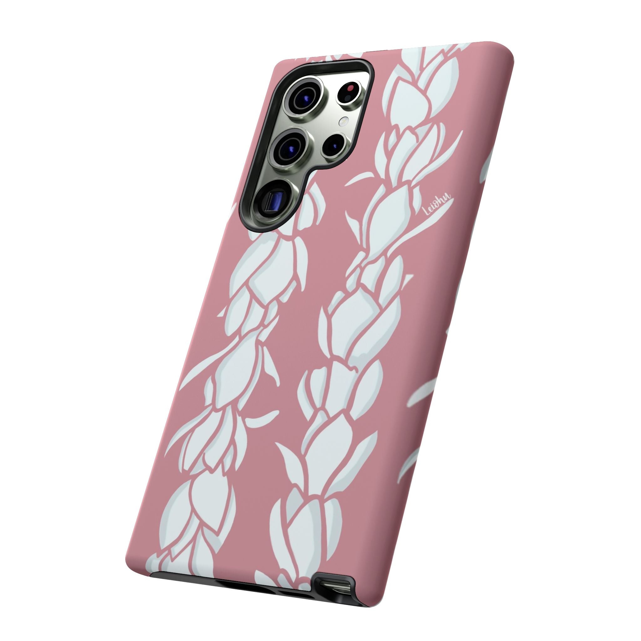 Pikake Lei Hawaiian Flower Necklace & Samsung Galaxy Phone Case - Perfect for Luau Parties, Beach Vacations & Everyday Use