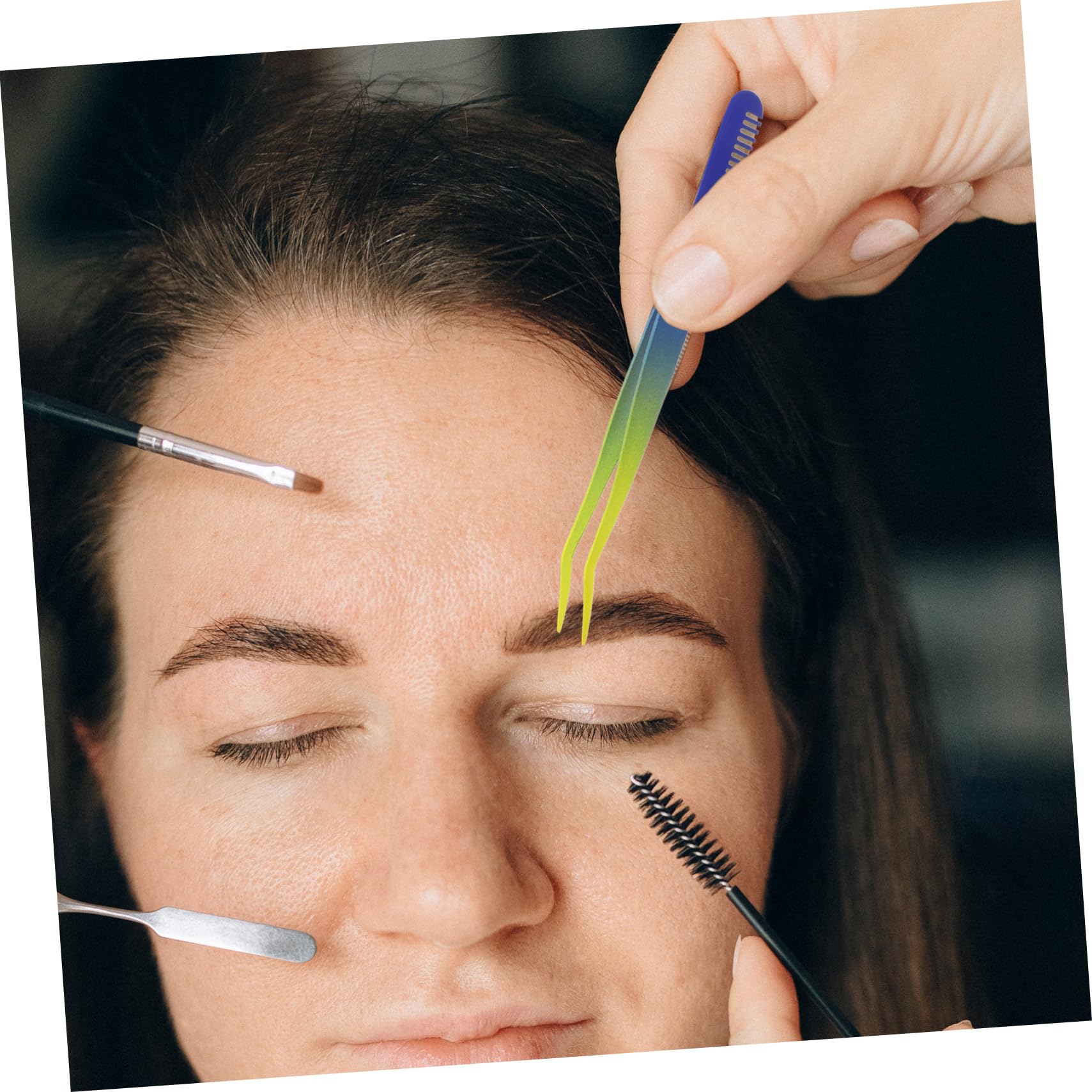 Premium Stainless Steel Eyelash & Eyebrow Tweezers - Multi-Purpose Beauty Tool for Lash Application, Eyebrow Shaping, Jewelry Handling & Stamp Collecting | Perfect for Salon Professionals, Makeup Artists & Home Use