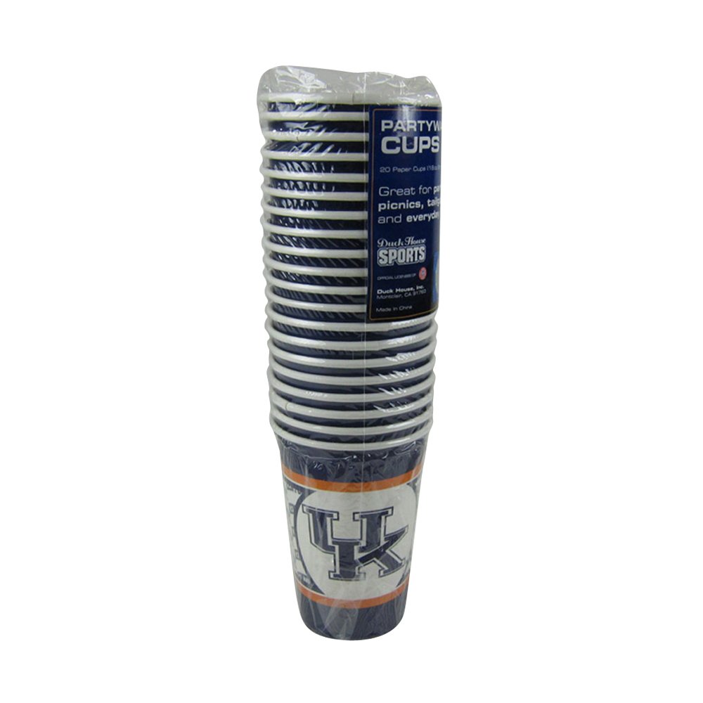 Official NCAA Licensed Kentucky Wildcats 20-Pack Disposable Cups - Perfect for Tailgates, Game Day Parties & College Sports Events