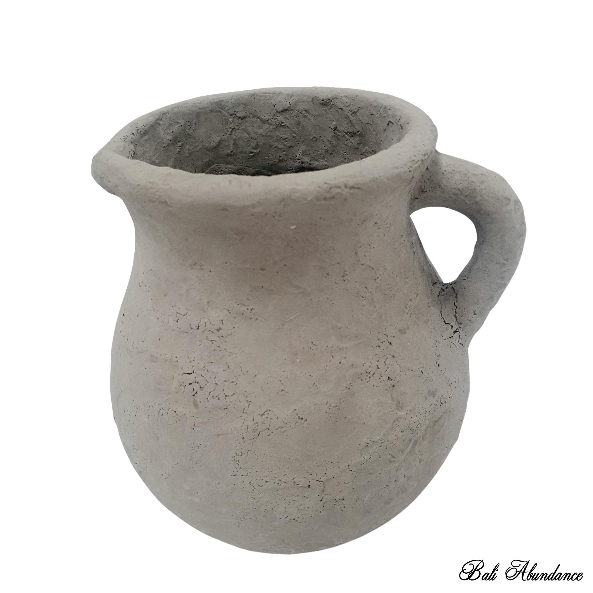 Handmade Terracotta Water Jug - Traditional Clay Pitcher for Home Decor, Kitchen & Outdoor Use - Perfect for Lemonade, Iced Tea & Garden Parties