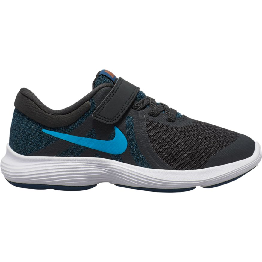 Nike Revolution 4 Kids' Running Shoes - Off Noir/Current Blue/Blue Force - Lightweight & Breathable for School, Sports & Daily Wear