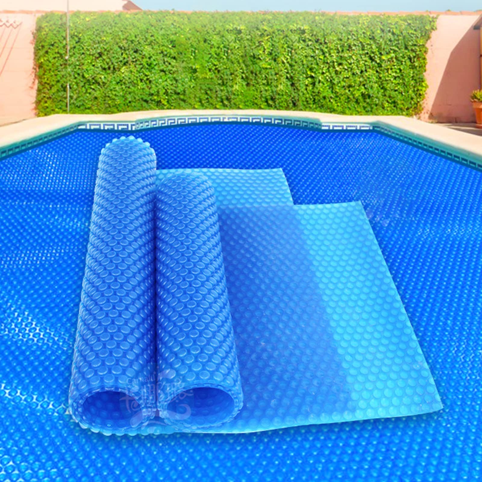 ZAQI Solar Pool Heater Cover - Above Ground & Inground Swimming Pool Solar Blanket for Oval, Round, Rectangle Pools | PE Bubble Insulation Tarpaulin for Heat Retention & Leaf Protection (6ft x 19ft) | Perfect for Summer Swimming, Energy Savings & Extended Pool Season