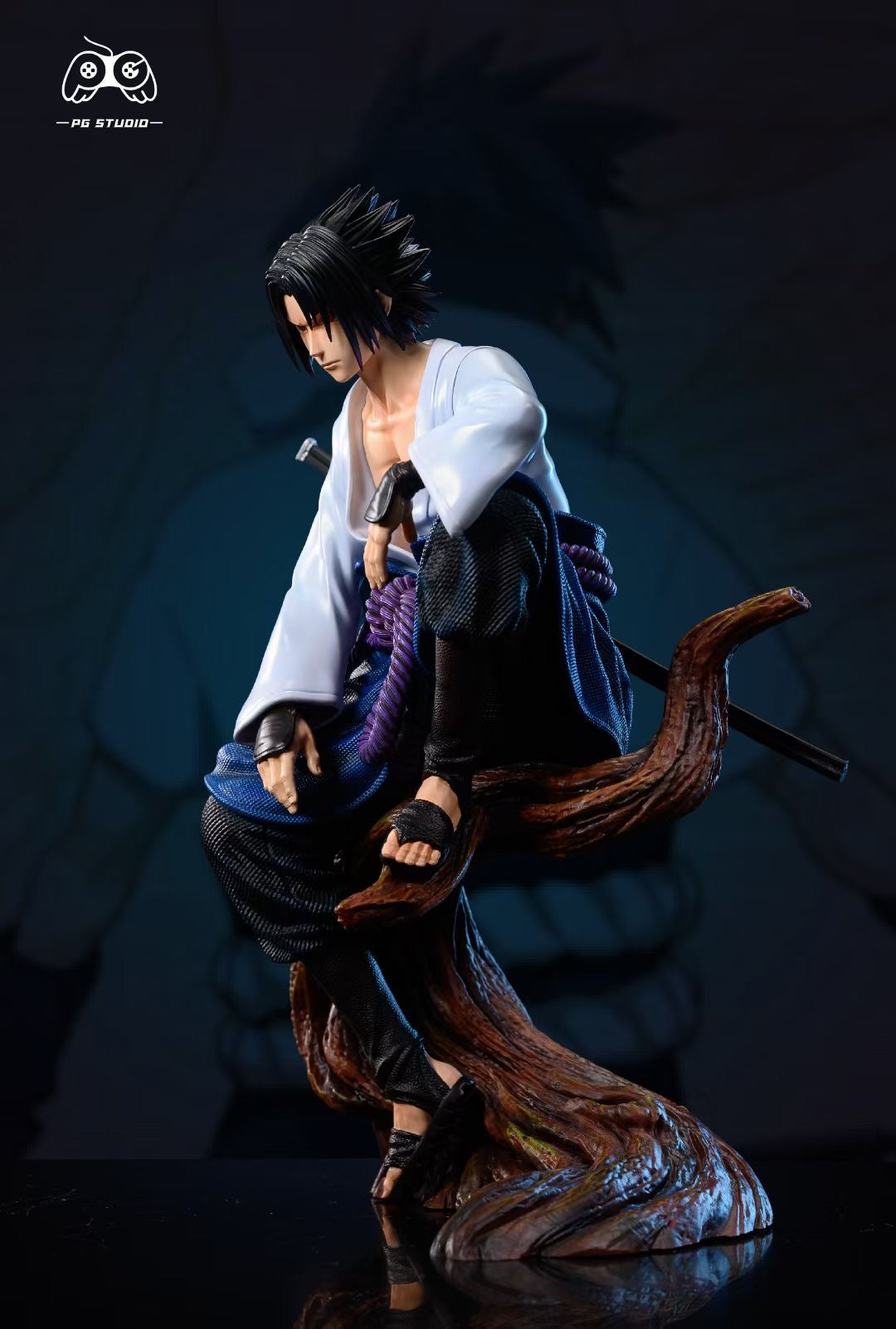 PG Studio Naruto & Sasuke Sitting Pose Anime Figures - Collectible Japanese Manga Character Statues for Home Decor, Office Display, and Anime Fan Gifts