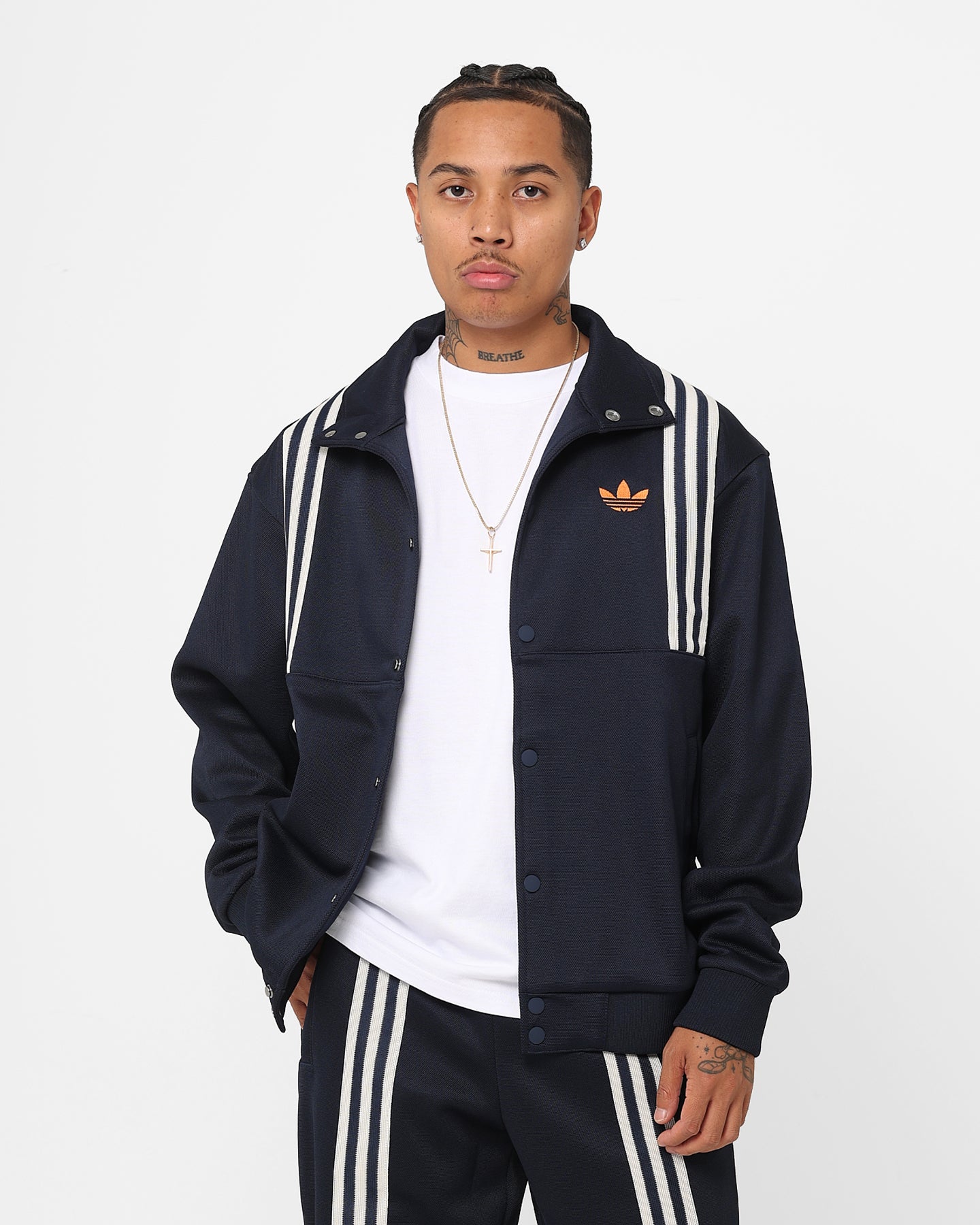 Adidas Adicolor King Top Jacket for Men - Night Indigo Blue Windbreaker with Hood | Outdoor Running, Hiking & Casual Wear