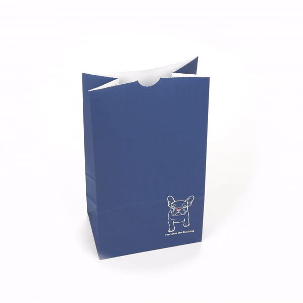 Frenchie Paper Bags 6 lb - 6 x 3.5 x 10.75 Inches - Pack of 100 - Eco-Friendly Kraft Takeout Bags for Restaurants, Bakeries & Catering
