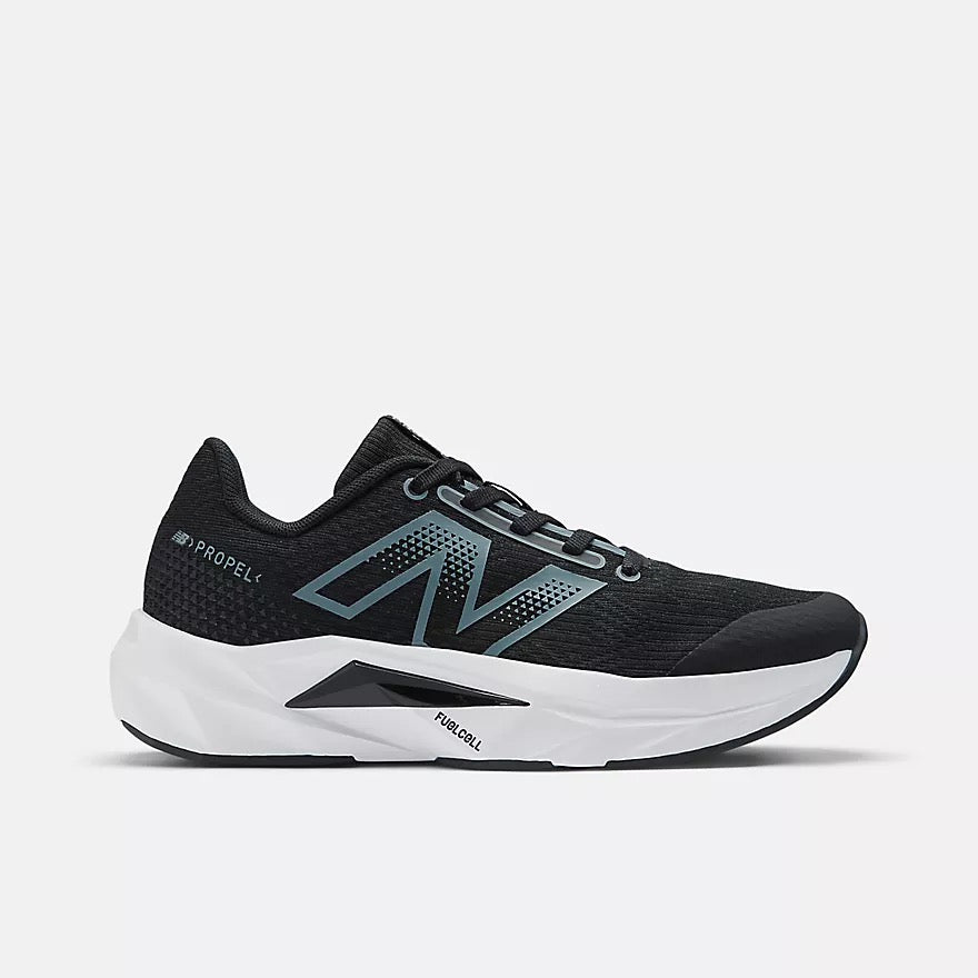 New Balance FuelCell Propel v5 Running Shoes for Big Kids - Black/Steel | Lightweight & Responsive Sneakers for School, Sports & Daily Activities