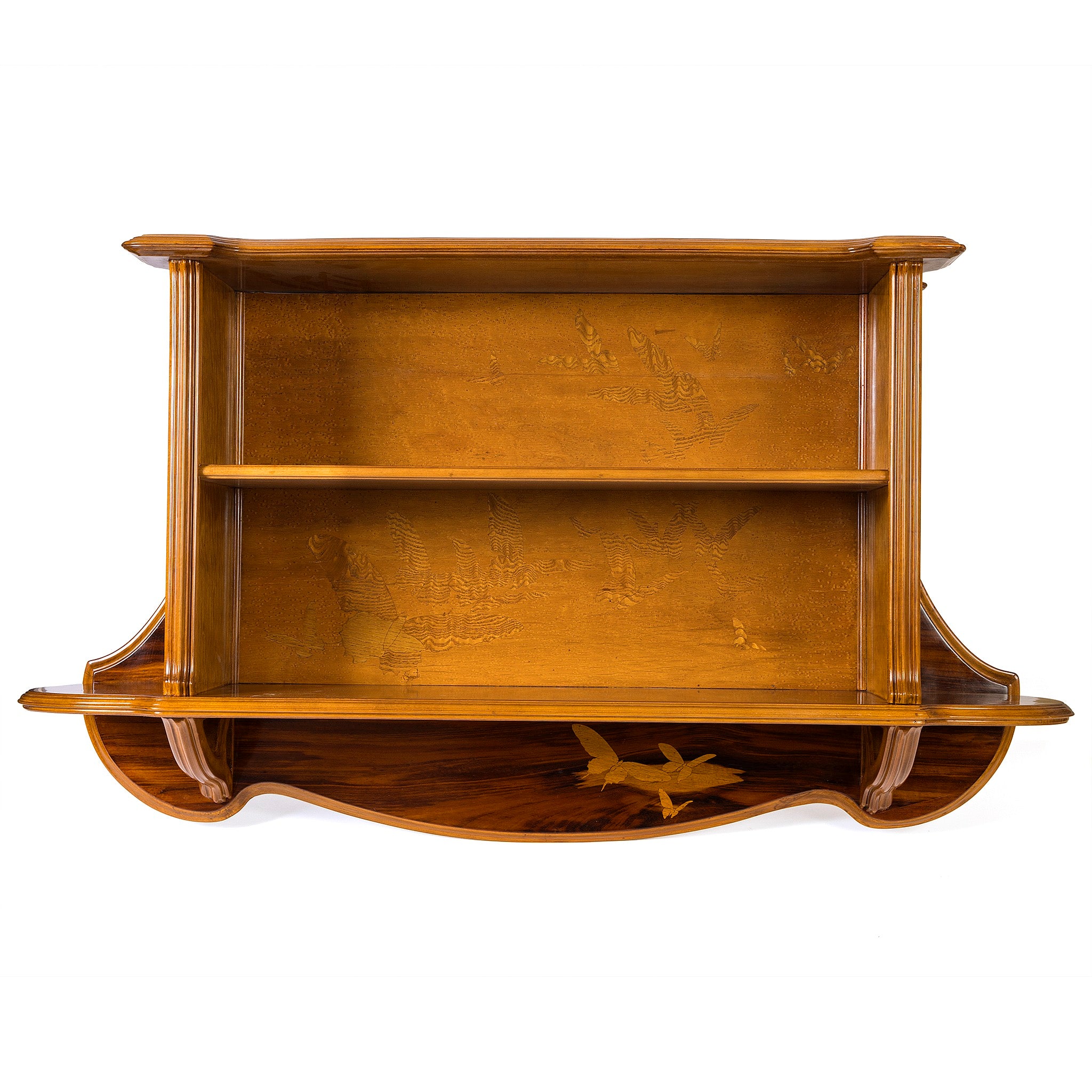 Emile Galle Papillon Wall Shelf - Vintage French Butterfly Decor Shelf for Living Room, Bedroom & Bathroom Storage