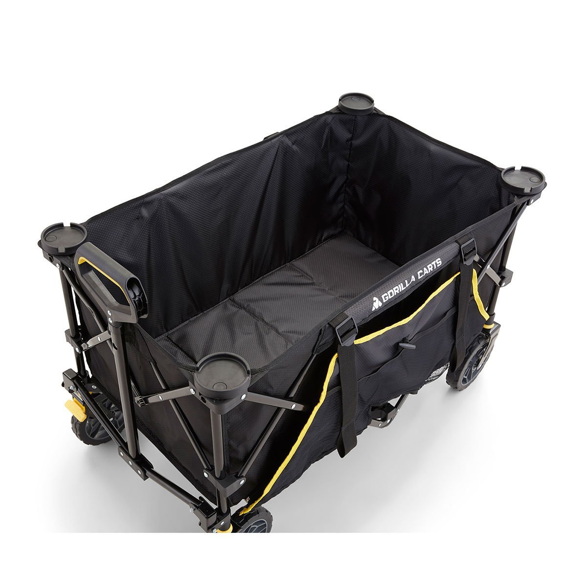 Foldable 7 Cubic Feet Utility Wagon Cart with Heavy Duty Wheels - Perfect for Gardening, Camping, Beach Trips and Home Storage