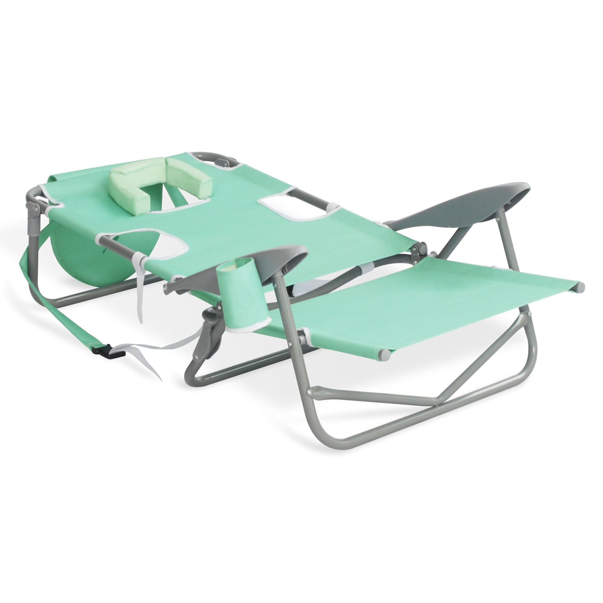Lightweight Portable Folding Camping Chair with Backpack Straps & Cup Holder - 5-Position Reclining for Outdoor Relaxing, Picnics, Beach & Travel (4-Pack, Teal) - Perfect for Camping, Backyard, Concerts & Tailgating
