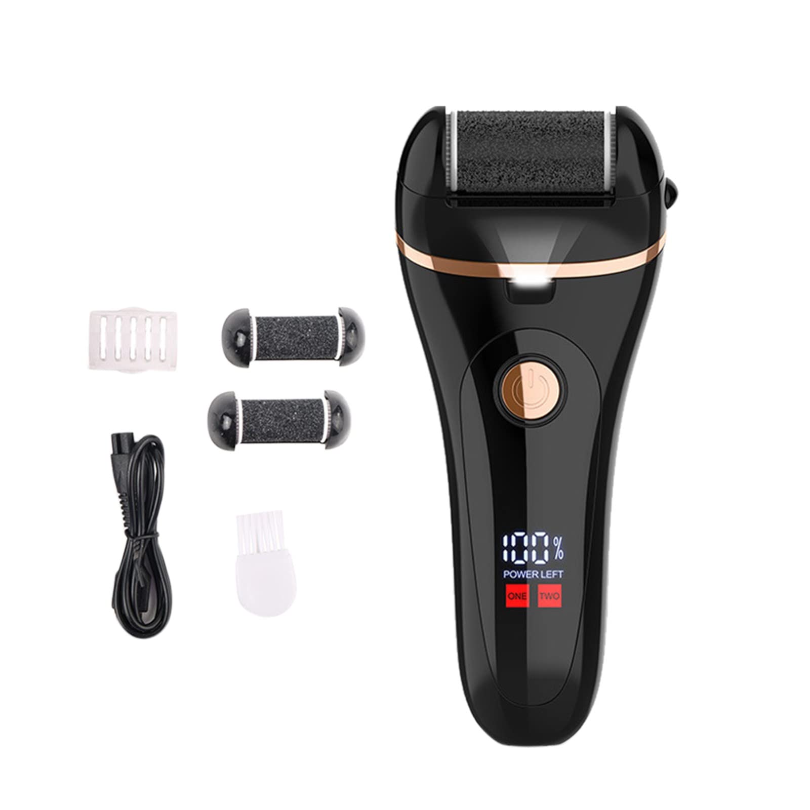 Electric Foot Grinder with Digital Display - Waterproof Pedicure Tool for Dead Skin Removal - Callus Remover & Foot File for Smooth Feet (Black, One Size) - Perfect for Home Spa, Pedicure & Foot Care Routine