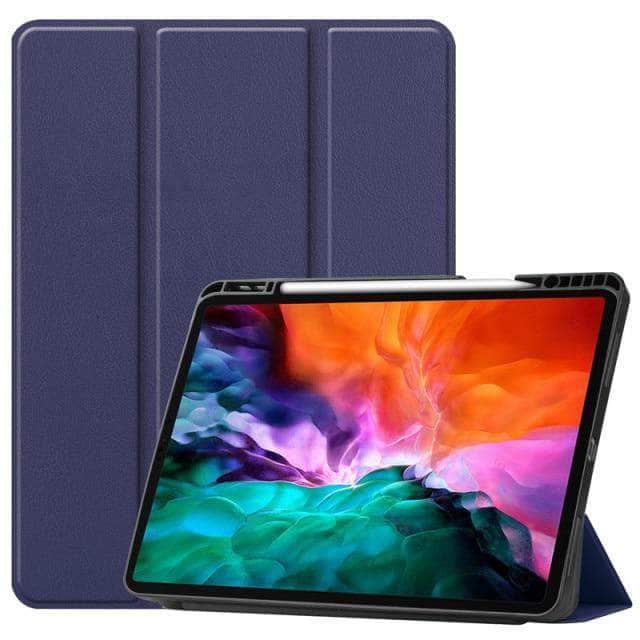 Premium Tri-Fold Leather Case for iPad Pro 2021 | Slim Protective Cover with Auto Sleep/Wake | Perfect for Work, Travel & Home Use