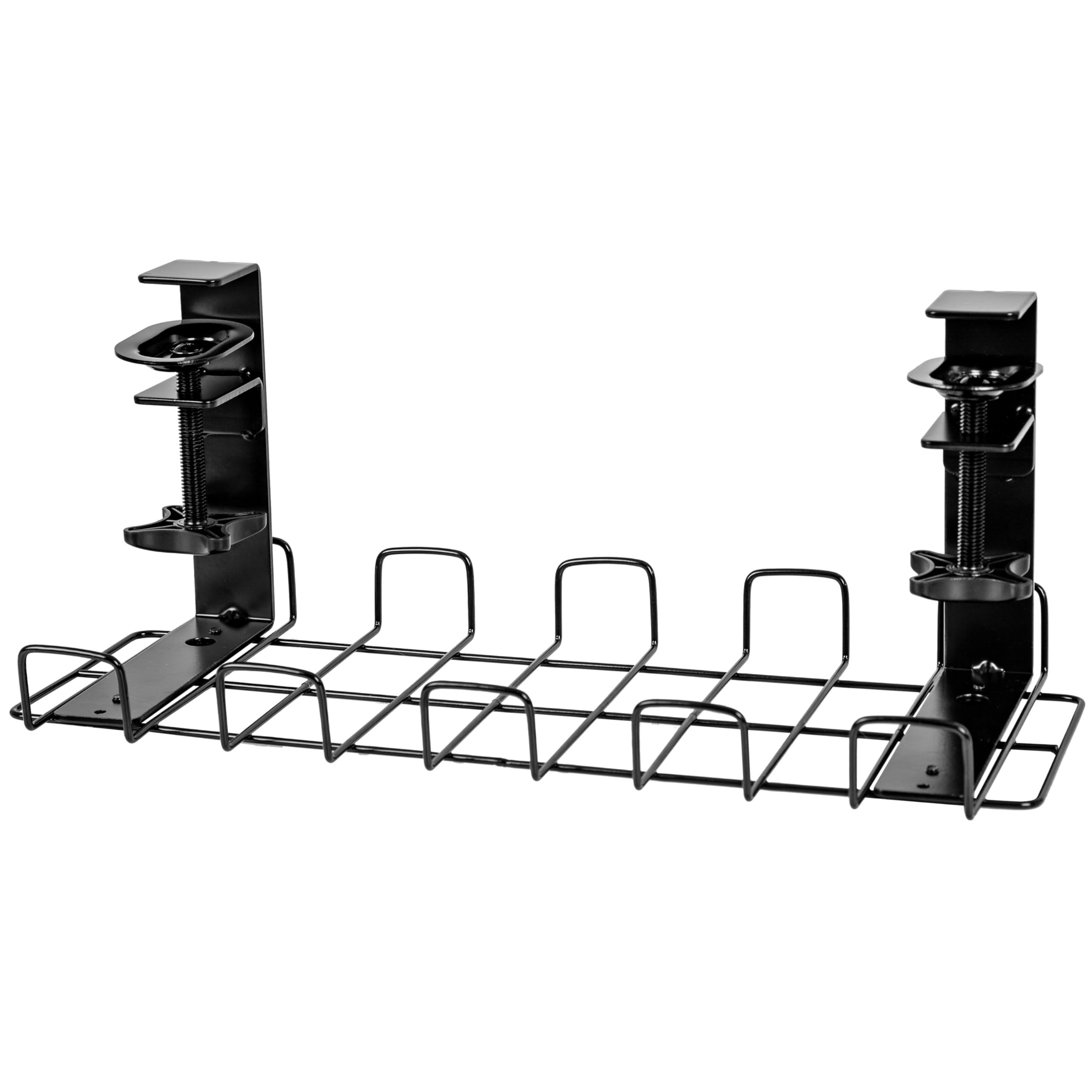 Duronic CMH2 Under Desk Cable Management System - No Drill Cable Duct with Clamp, Wire Organizer Tray & Channel Rack for Computer Desks | Perfect for Home Office & Gaming Setup