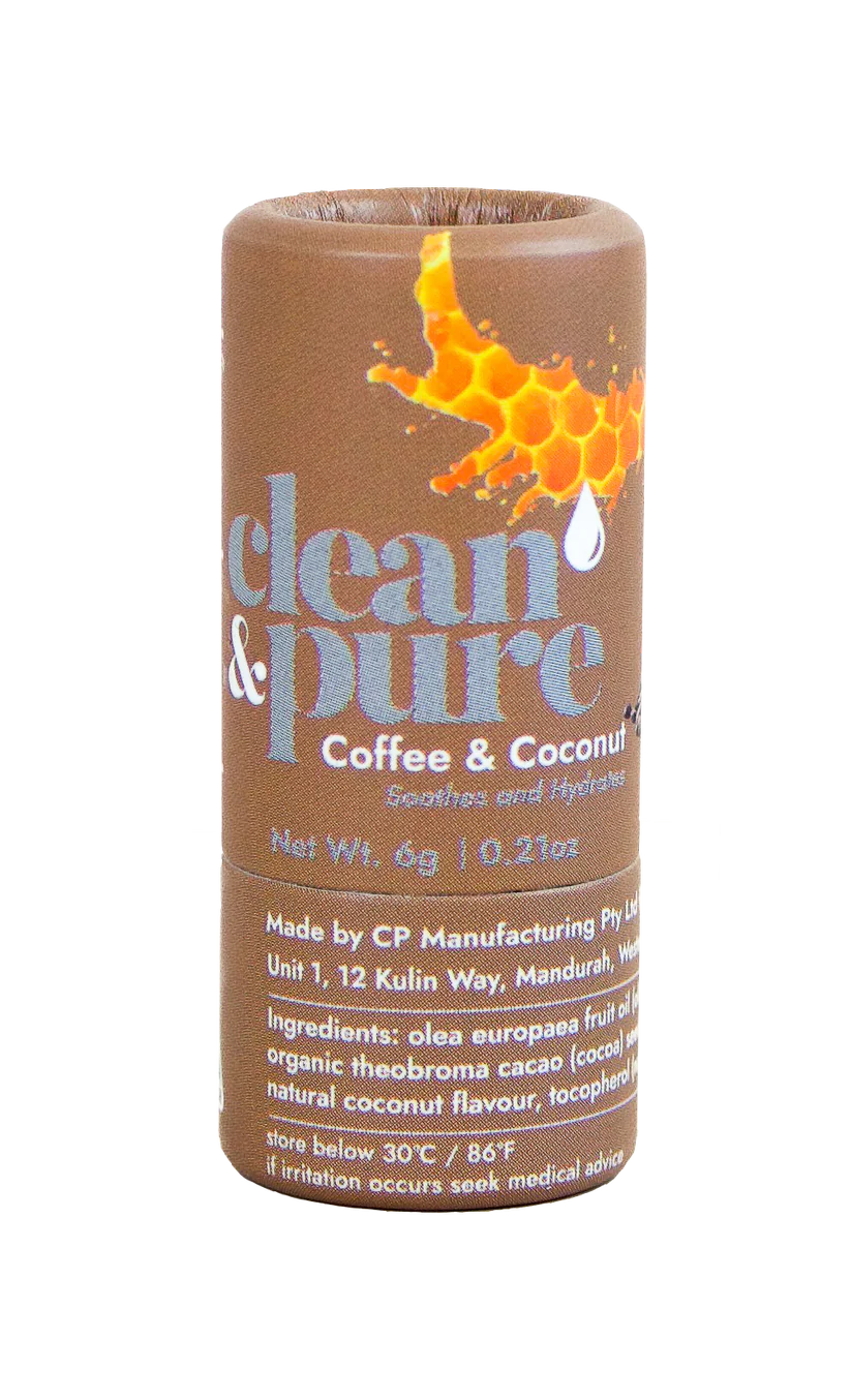Organic Coffee & Coconut Lip Balm - Hydrating, Natural & Vegan for Dry Lips - Perfect for Winter, Outdoor Activities & Daily Moisturizing